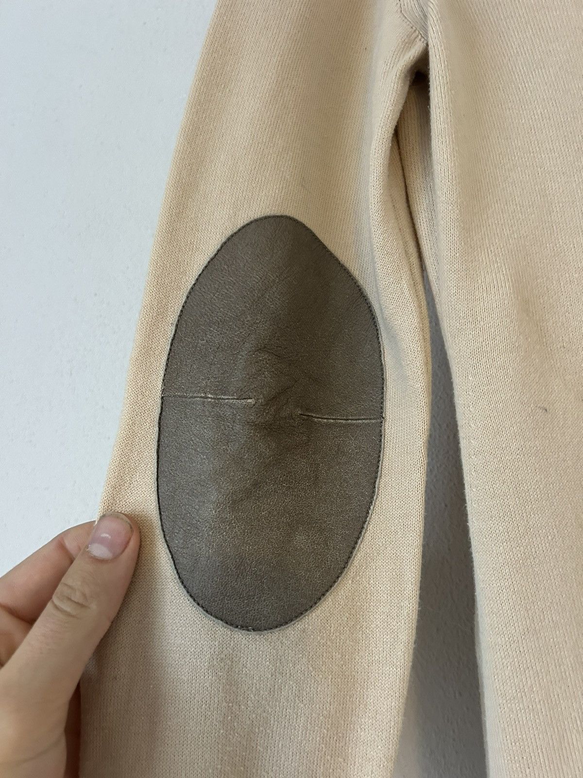 Maison Margiela Cotton Sweater with Suede Elbow Patches Size US S / EU 44-46 / 1 - 7 Thumbnail