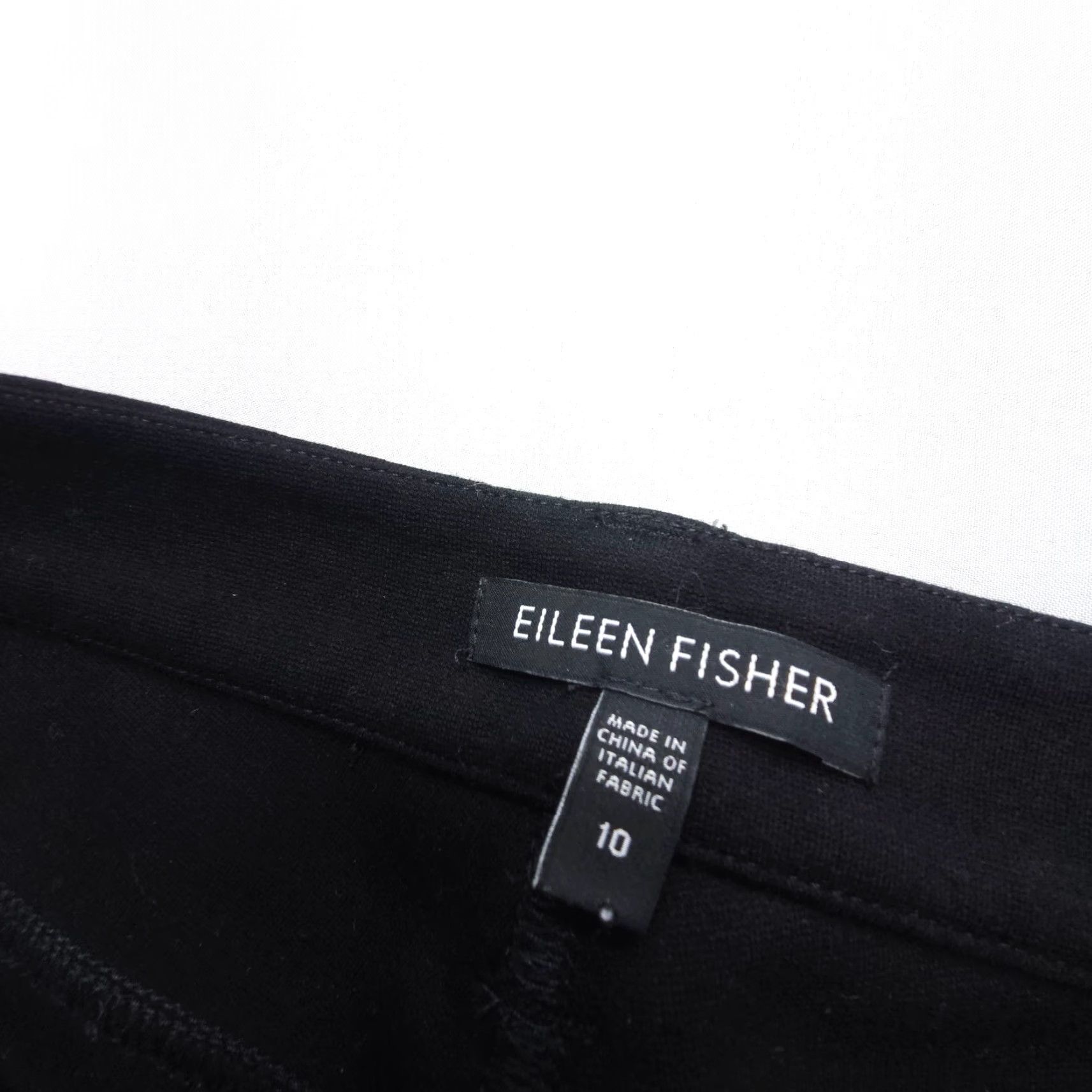 Eileen Fisher Eileen Fisher Stretch Slim Ponte Pants Black 10 Womens Slim Straight Non Vintage Easy Care Ponte Knit Regular Rise Flat Front Button 31 In Inseam Size 32" / US 10 / IT 46 - 7 Thumbnail