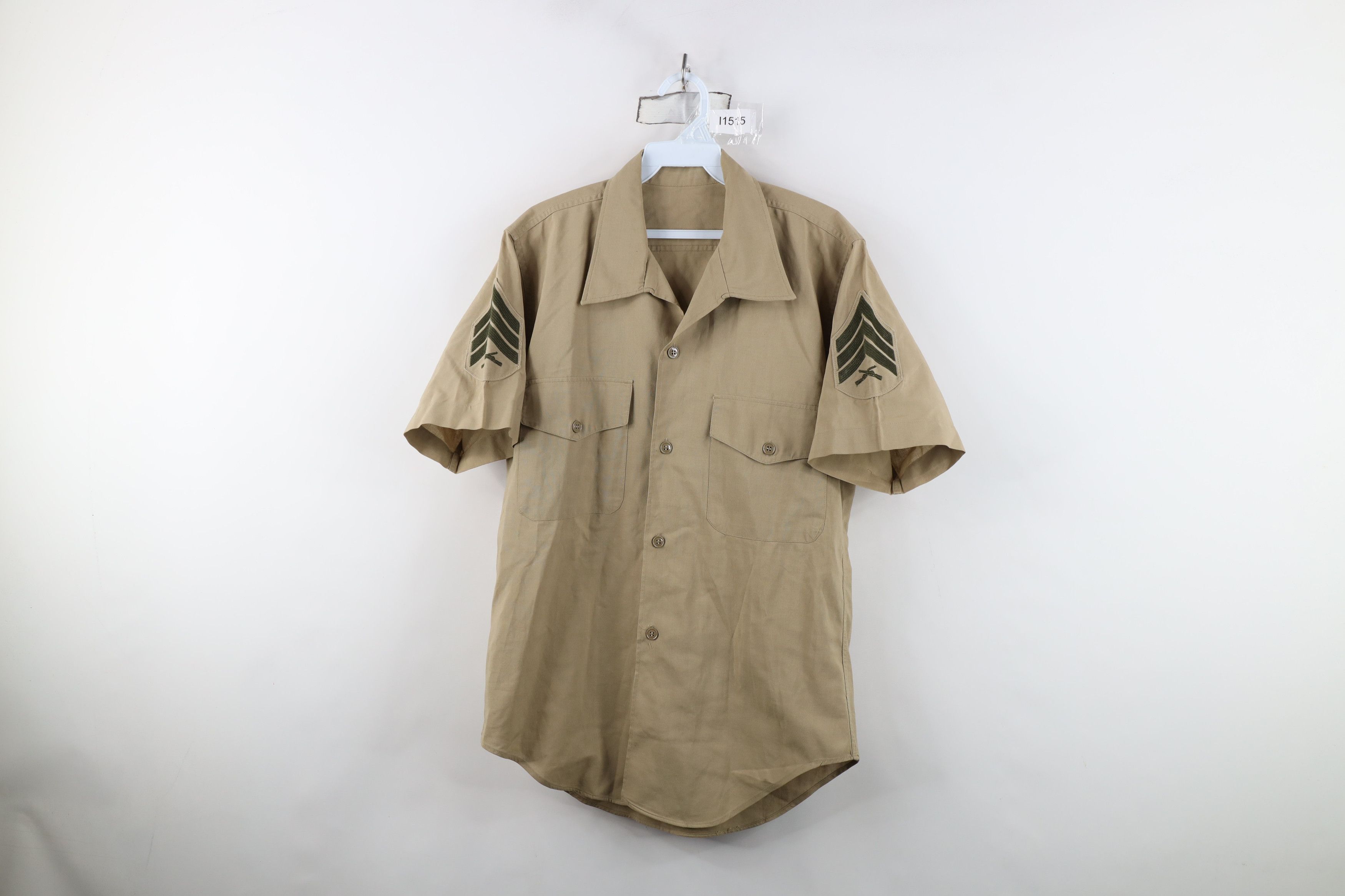 Vintage Vintage 60s 70s Vietnam War Military Field Button Shirt Size US L / EU 52-54 / 3 - 1 Thumbnail