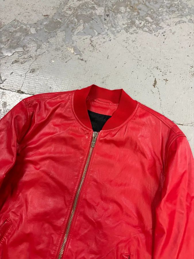 Dirk Bikkembergs 2010s Dirk Bikkembergs Red Leather Bomber Jacket Size US S / EU 44-46 / 1 - 4 Thumbnail