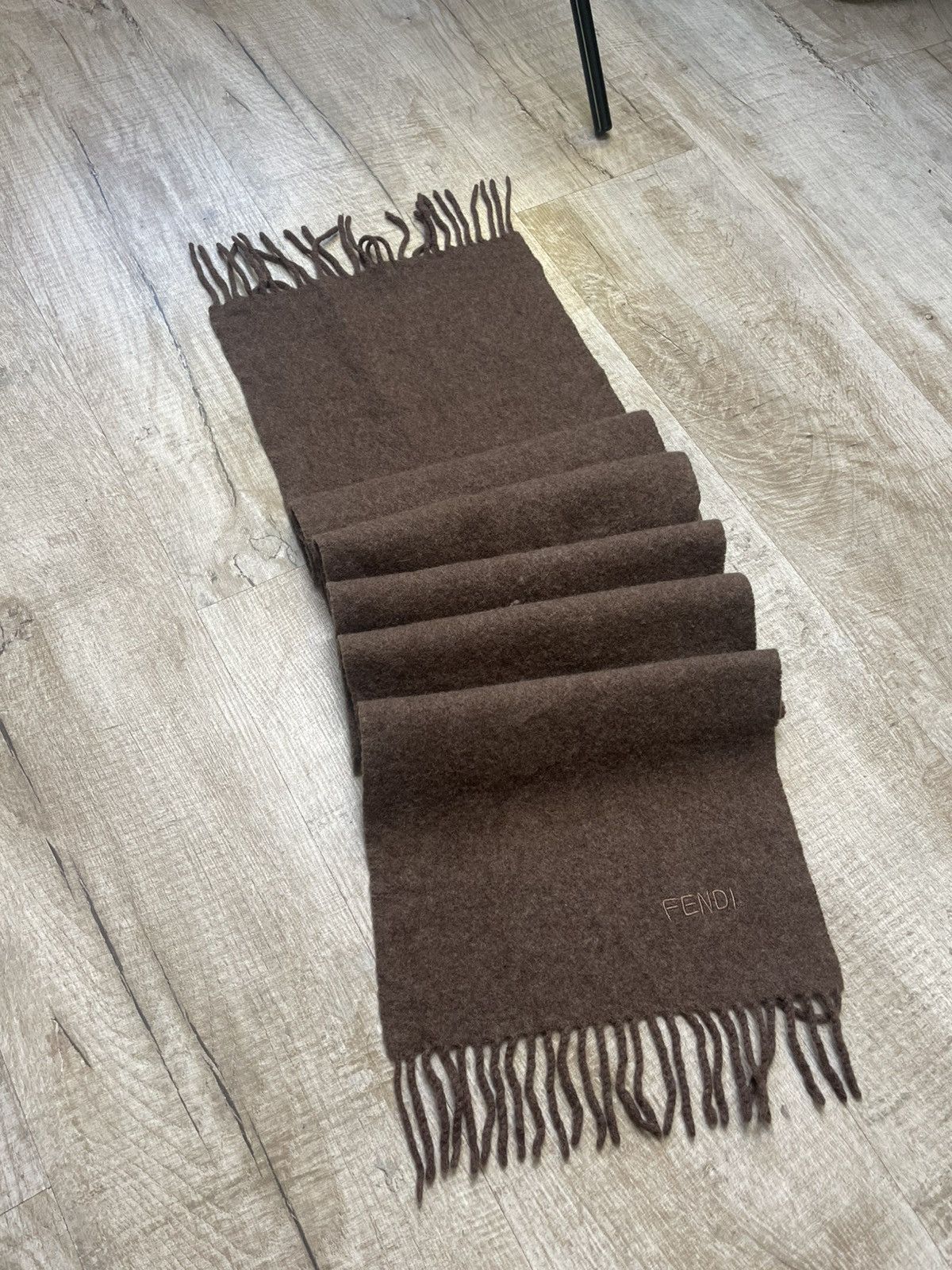 Fendi Vintage Fendi Scarf Logo Wool Size ONE SIZE - 5 Thumbnail