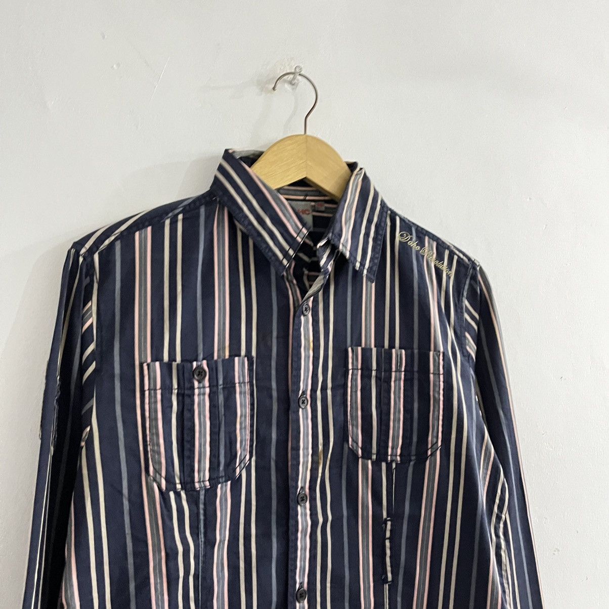Japanese Brand DOHC - Striped LS Button Up Shirt Size US M / EU 48-50 / 2 - 3 Thumbnail