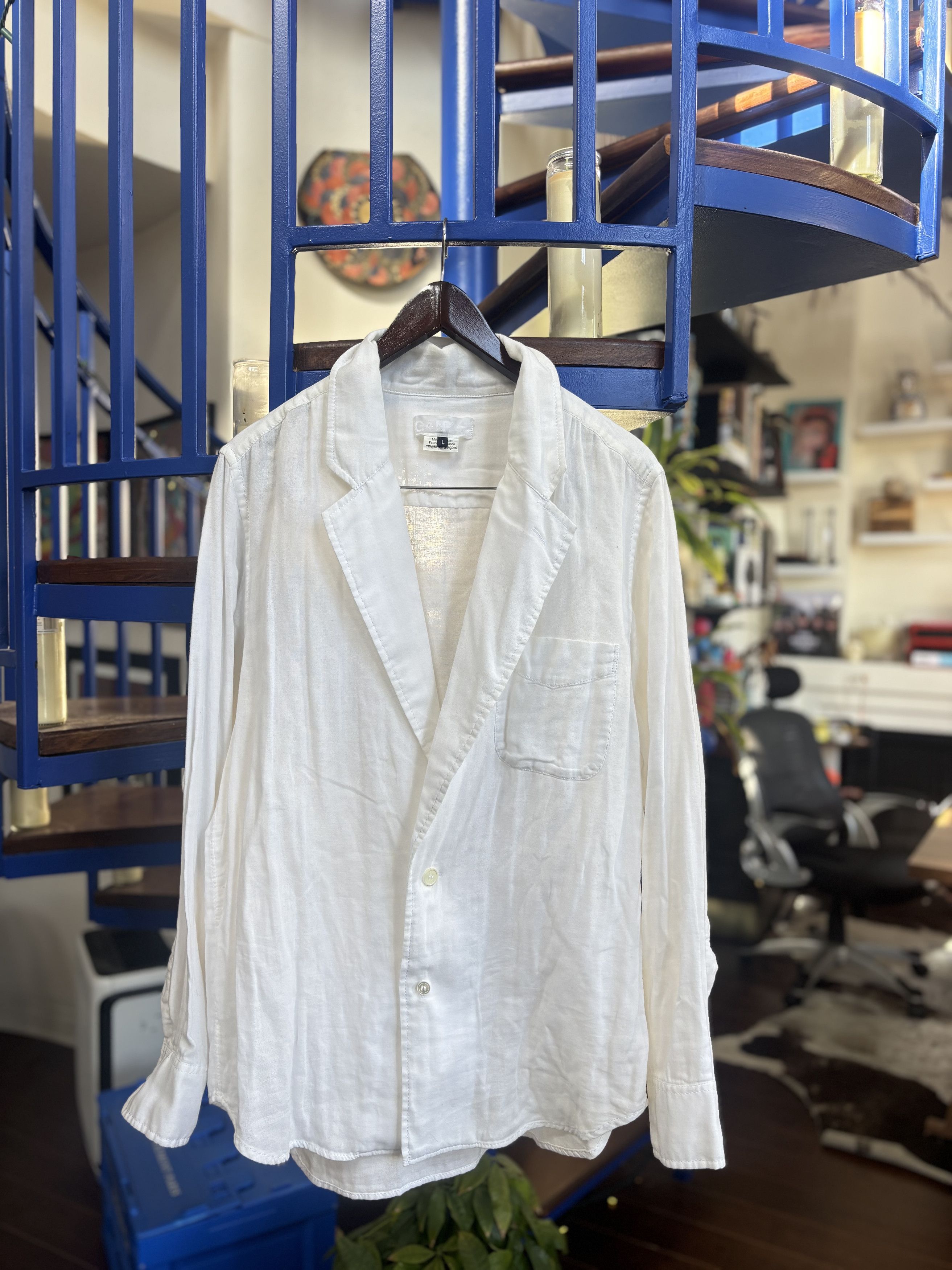Ganryu Ganryu Comme des Garçons White Panel Blazer (L)" Size US L / EU 52-54 / 3 - 1 Thumbnail