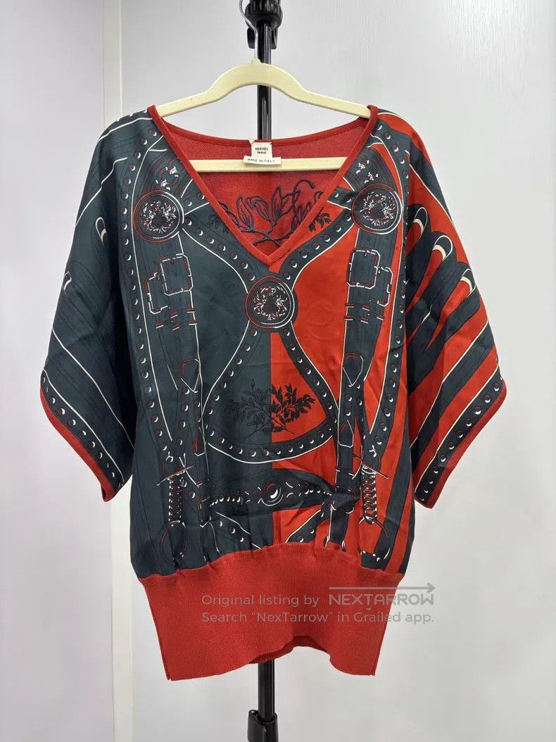 Hermes Hermes Silk Knit Short Sleeve Size XS / US 0-2 / IT 36-38 - 2 Thumbnail