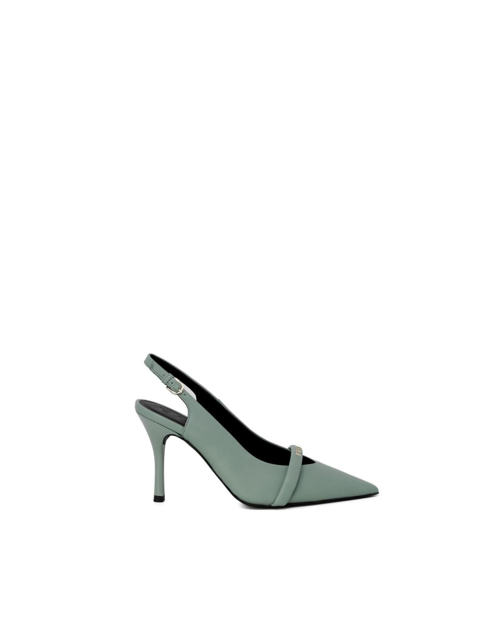 image of Furla Pointed Toe Leather Pumps Shoes in Green, Women's (Size 5)