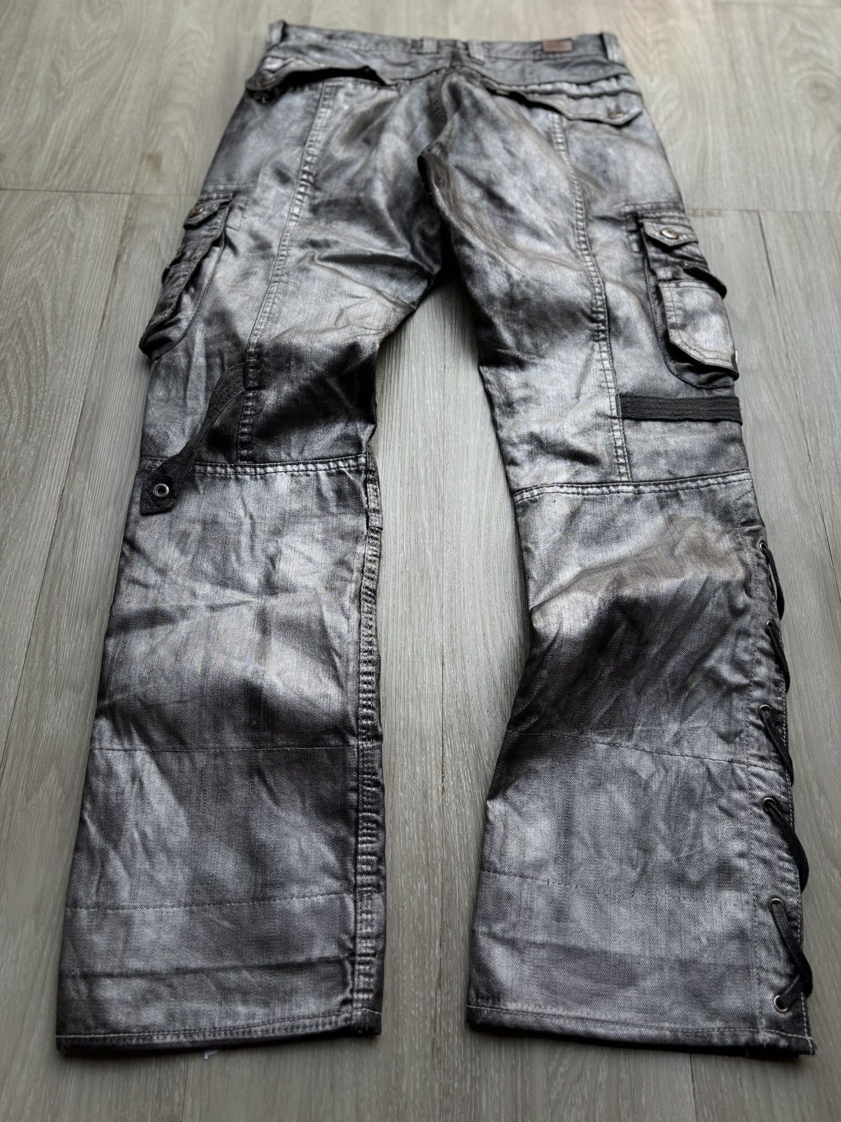 5351 POUR LES HOMMES NICOLE CLUB FOR MEN waxed cargo pants Size US 28 / EU 44 - 6 Thumbnail