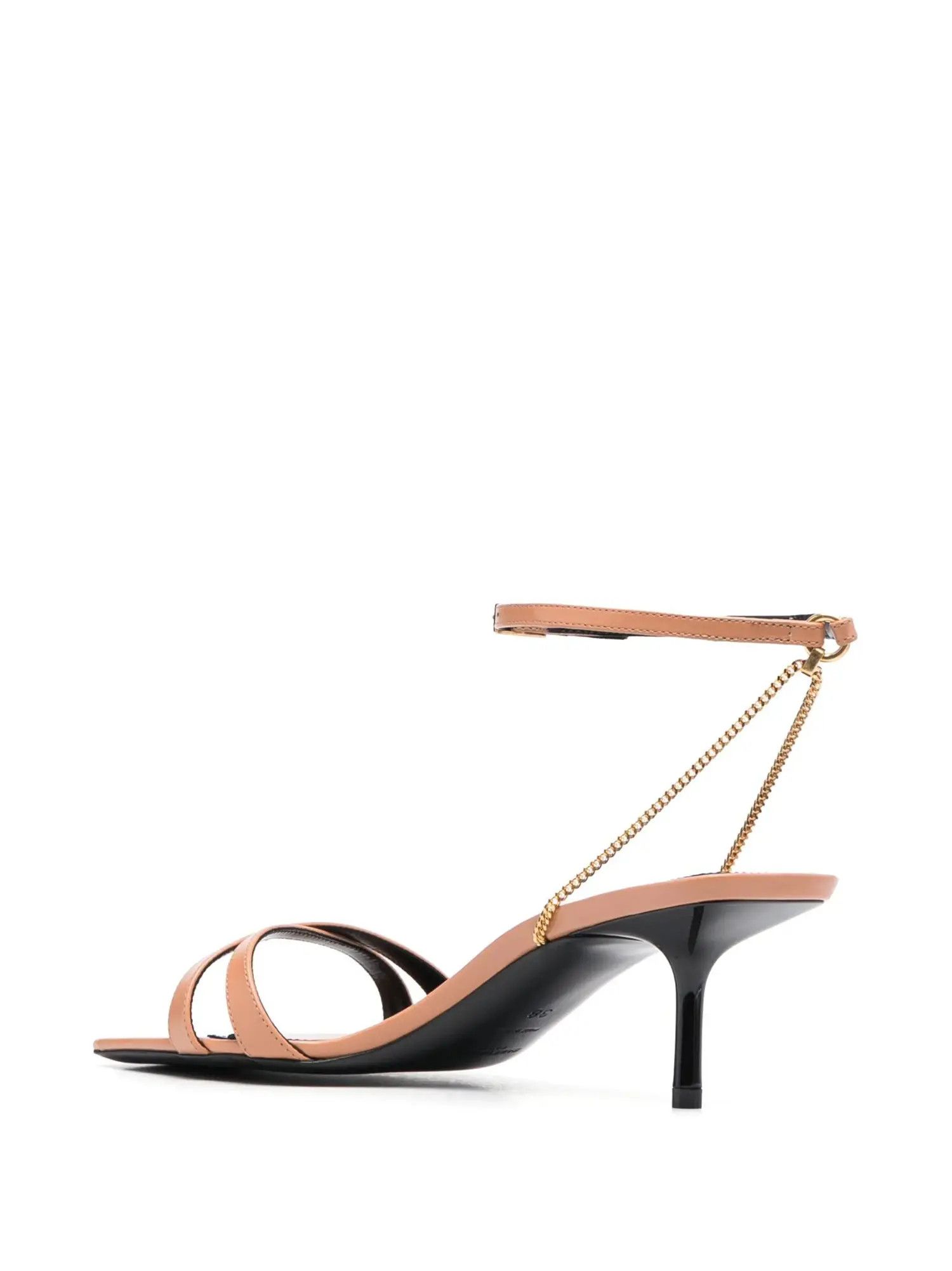 Saint Laurent Paris o1s1wg111124 Melody Sandals in Shiny Leather in Beige Size US 5 / IT 35 - 3 Thumbnail