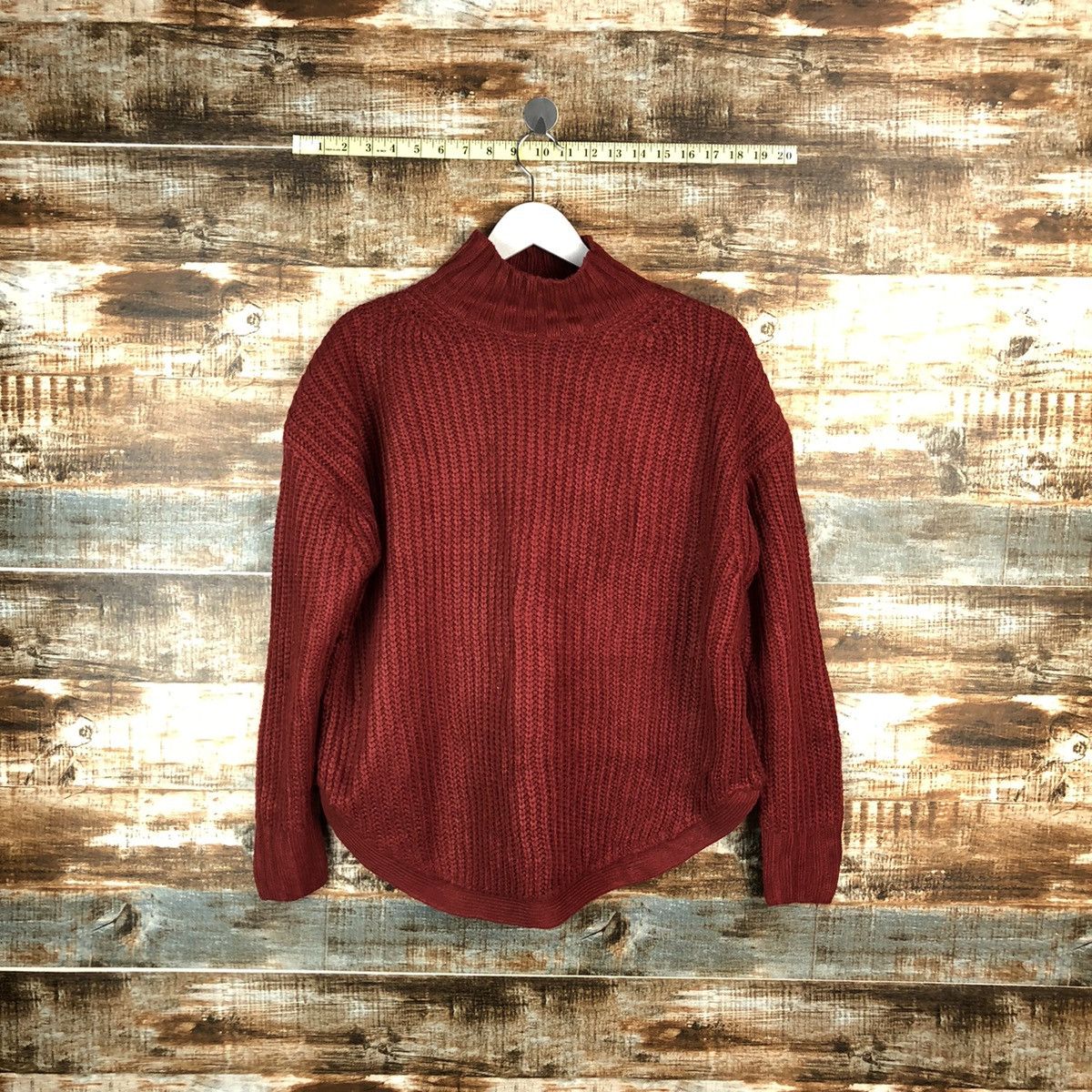 GU × Homespun Knitwear GU japan vintage Maroon Knitwear #A1740 Size S / US 4 / IT 40 - 1 Thumbnail
