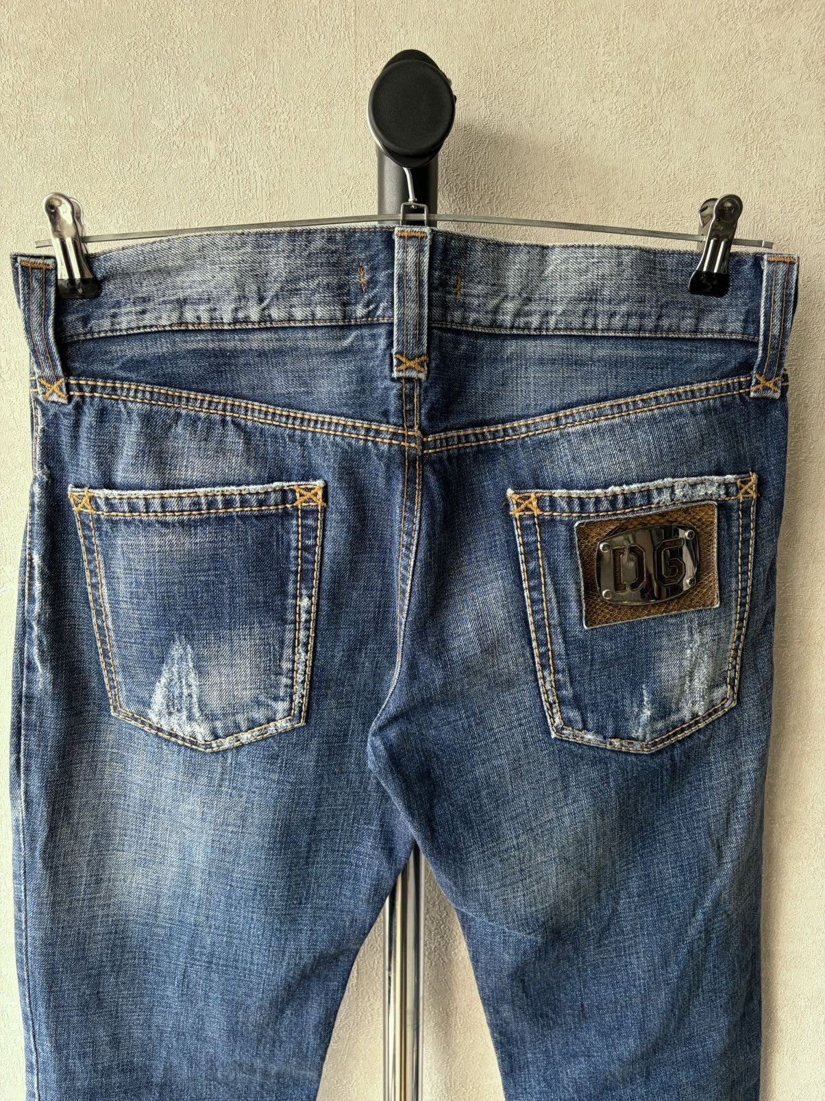 Dolce & Gabbana Dolce & Gabbana Logo Distressed Washed Denim Jeans Y2K 90s Size US 34 / EU 50 - 3 Thumbnail