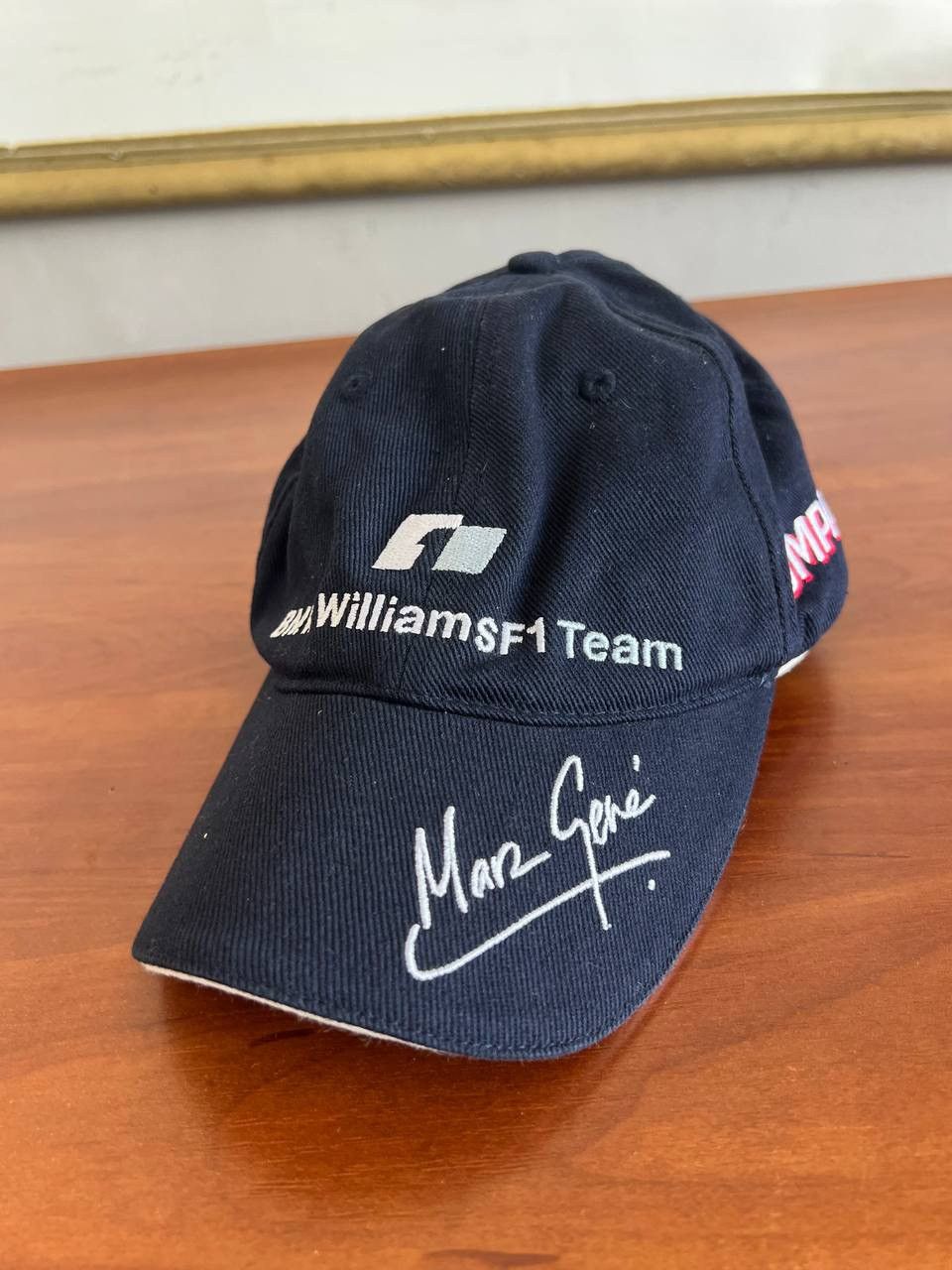 Formula 1 BMW WILLIAMS F1 TEAM MARC GENE RARE COMPAQ RACING CAP NAVY Size 36 - 3 Thumbnail