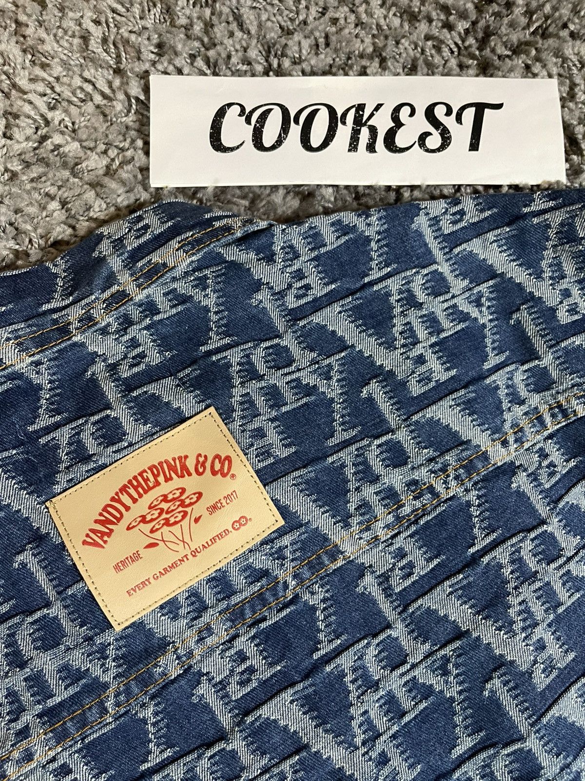 Vandy The Pink Vandy The Pink Monogram Logo Denim Jacket Blue Size US L / EU 52-54 / 3 - 5 Thumbnail