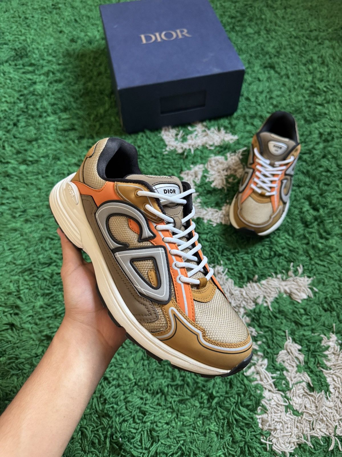 Brown and orange dior b30