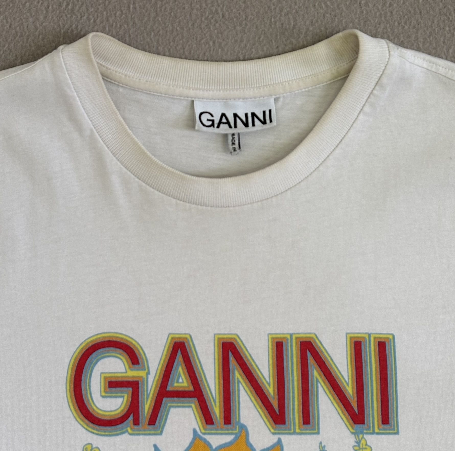 Ganni Ganni Staring At The Sun T-shirt Roz. S Size S / US 4 / IT 40 - 5 Thumbnail