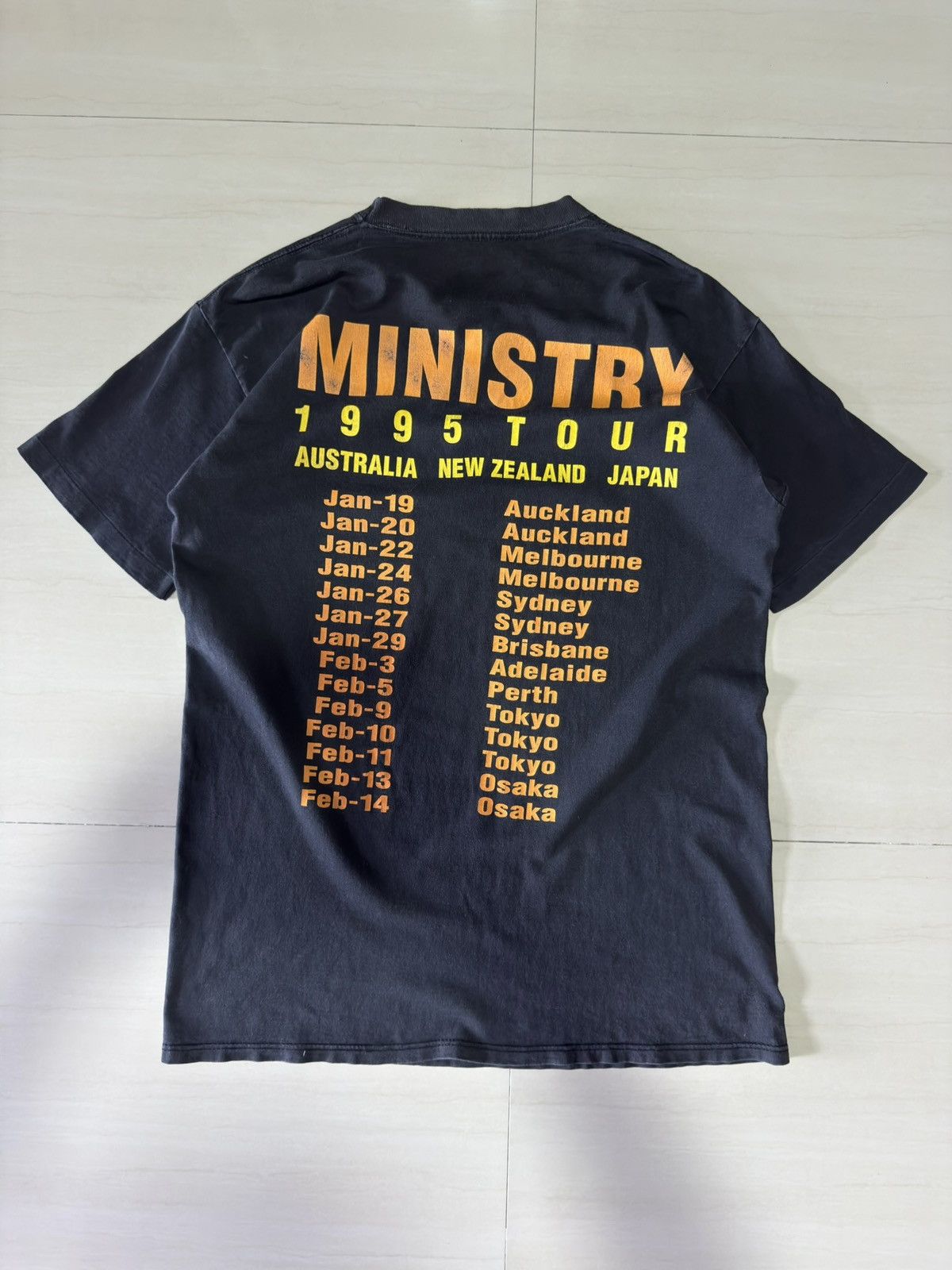 Band Tees 90s Ministry 1995 Tour Psalm 69 Filth Pig VTG Brockum Shirt Size US M / EU 48-50 / 2 - 2 Thumbnail