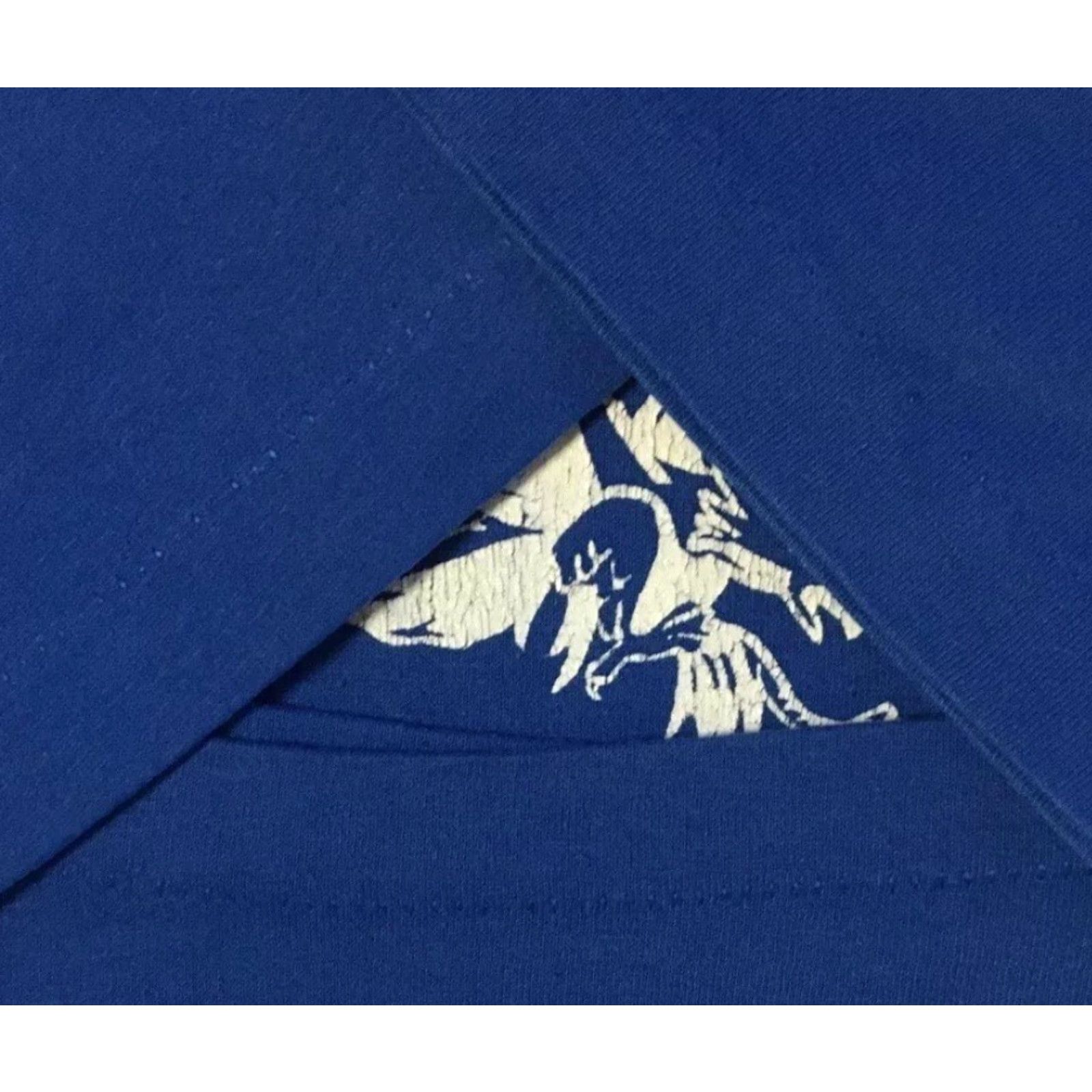 VINTAGE Bourgade Catholic School 90s Blue T-Shirt L Men Short Sleeve Distressed Track & Field PE Grunge 80s Animals University College USA USA
