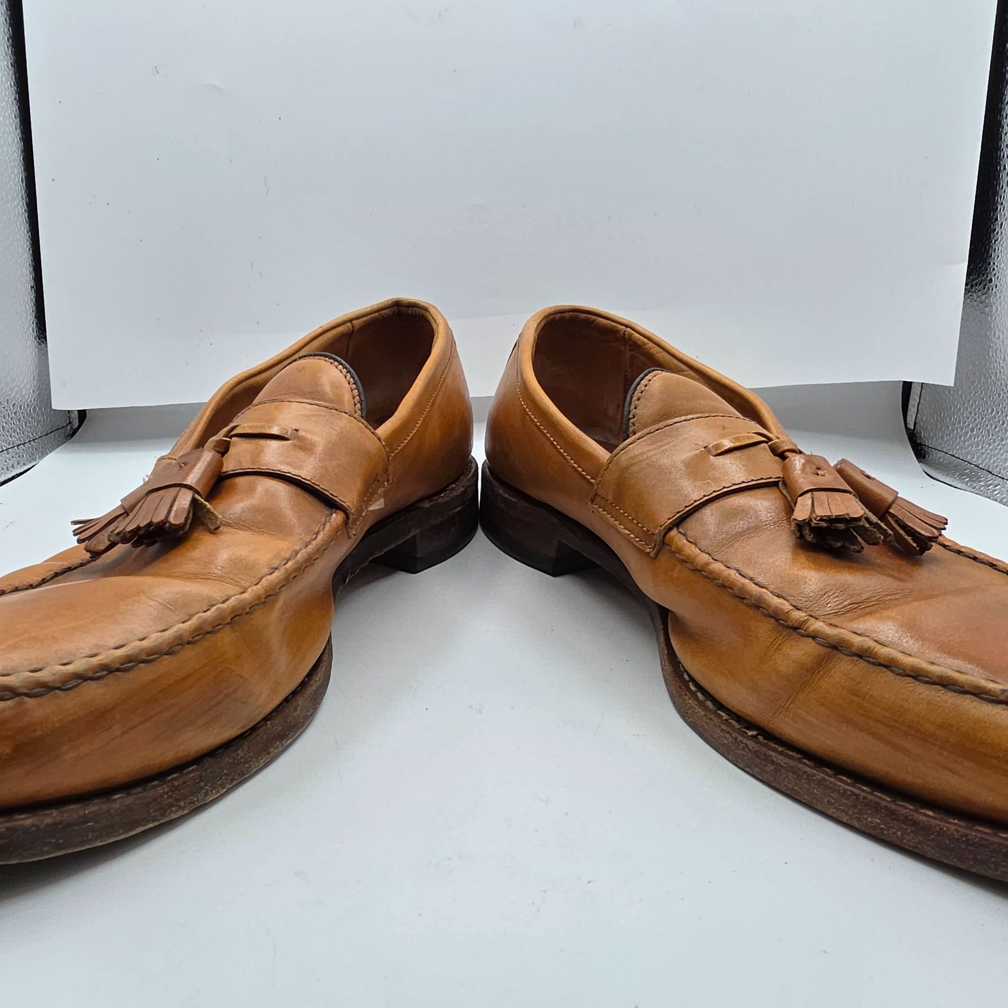 Allen Edmonds Allen Edmonds Wingham Mens Size 13 Tan Leather Tassel Dress Size US 13 / EU 46 - 2 Thumbnail