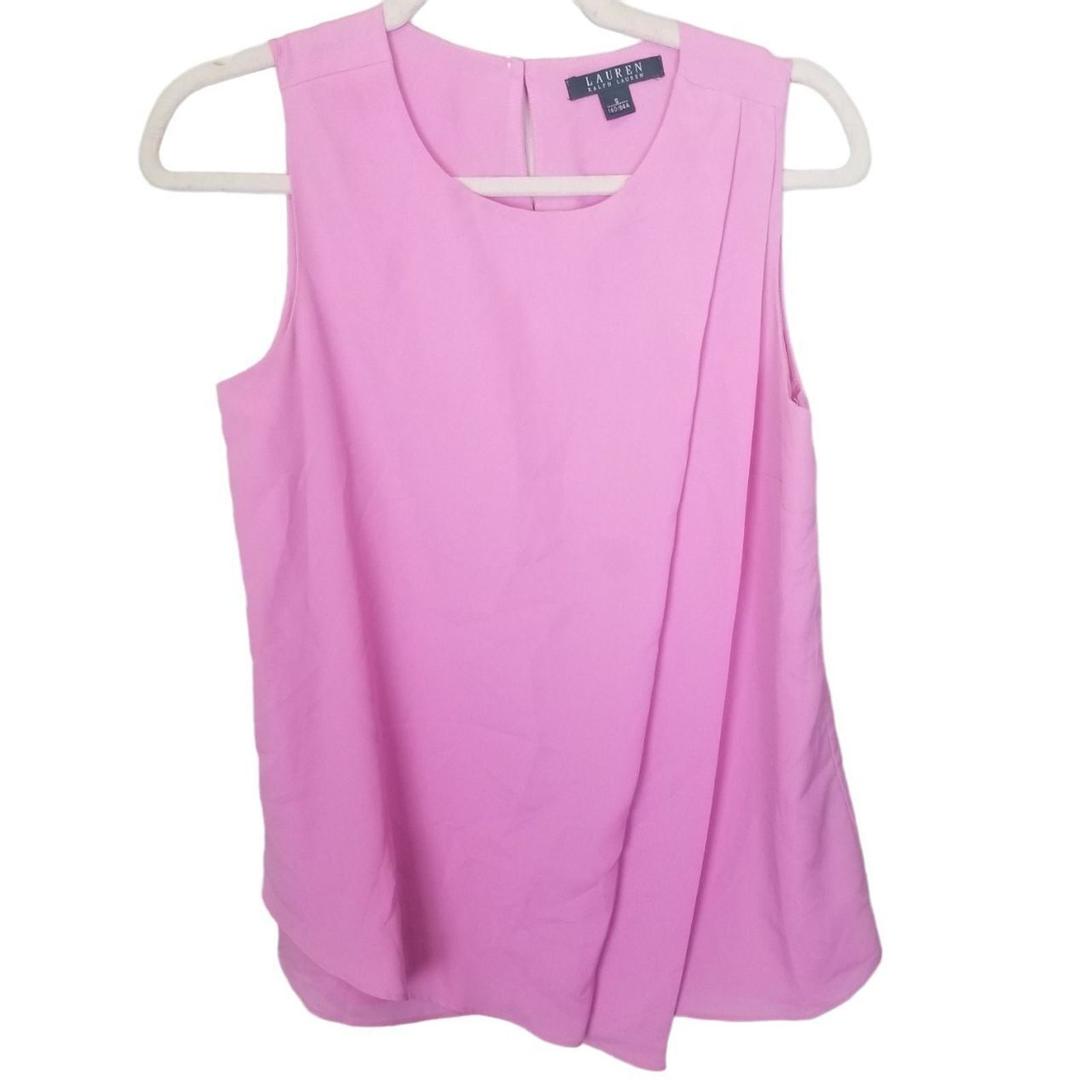 Lauren Ralph Lauren Lauren Ralph Lauren Womens Pleated Asymmetric Blouse Classic Size S / US 4 / IT 40 - 1 Thumbnail