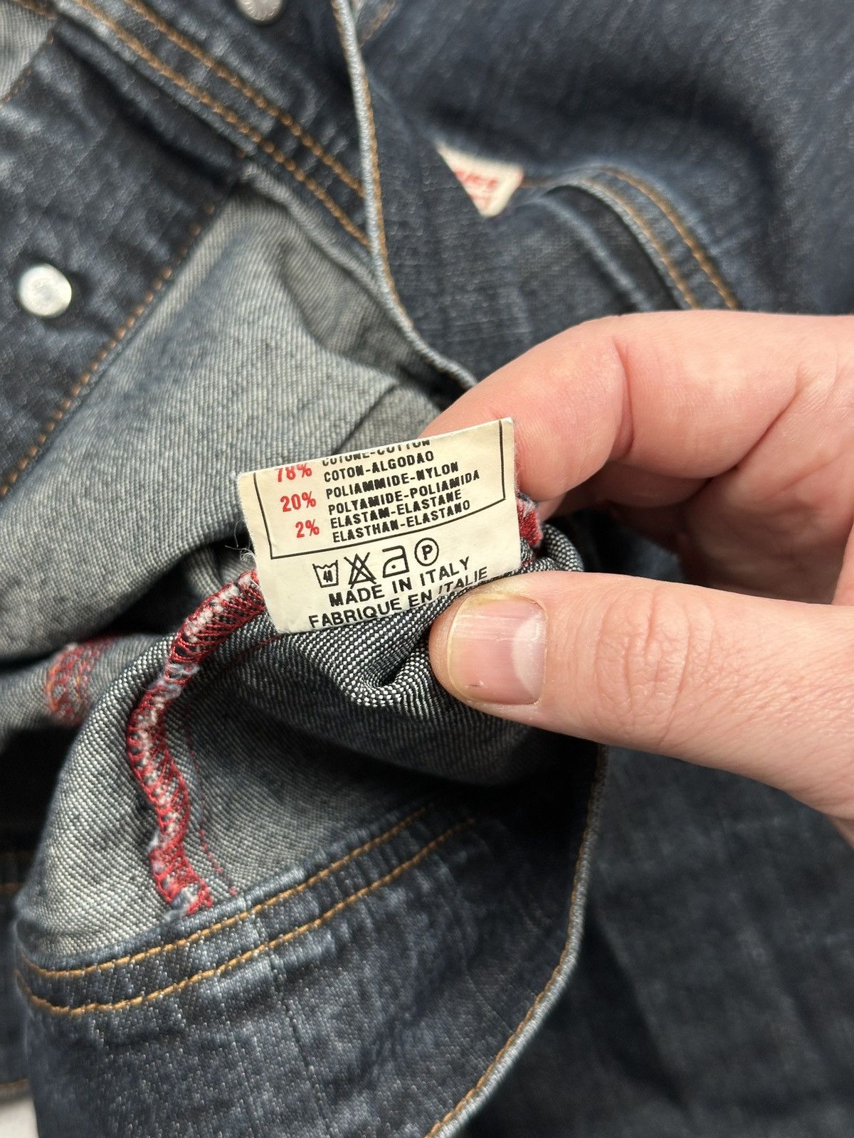 Miss Sixty Miss Sixty Vintage Cropped Denim Jacket Dark Wash Italy Size L / US 10 / IT 46 - 10 Thumbnail