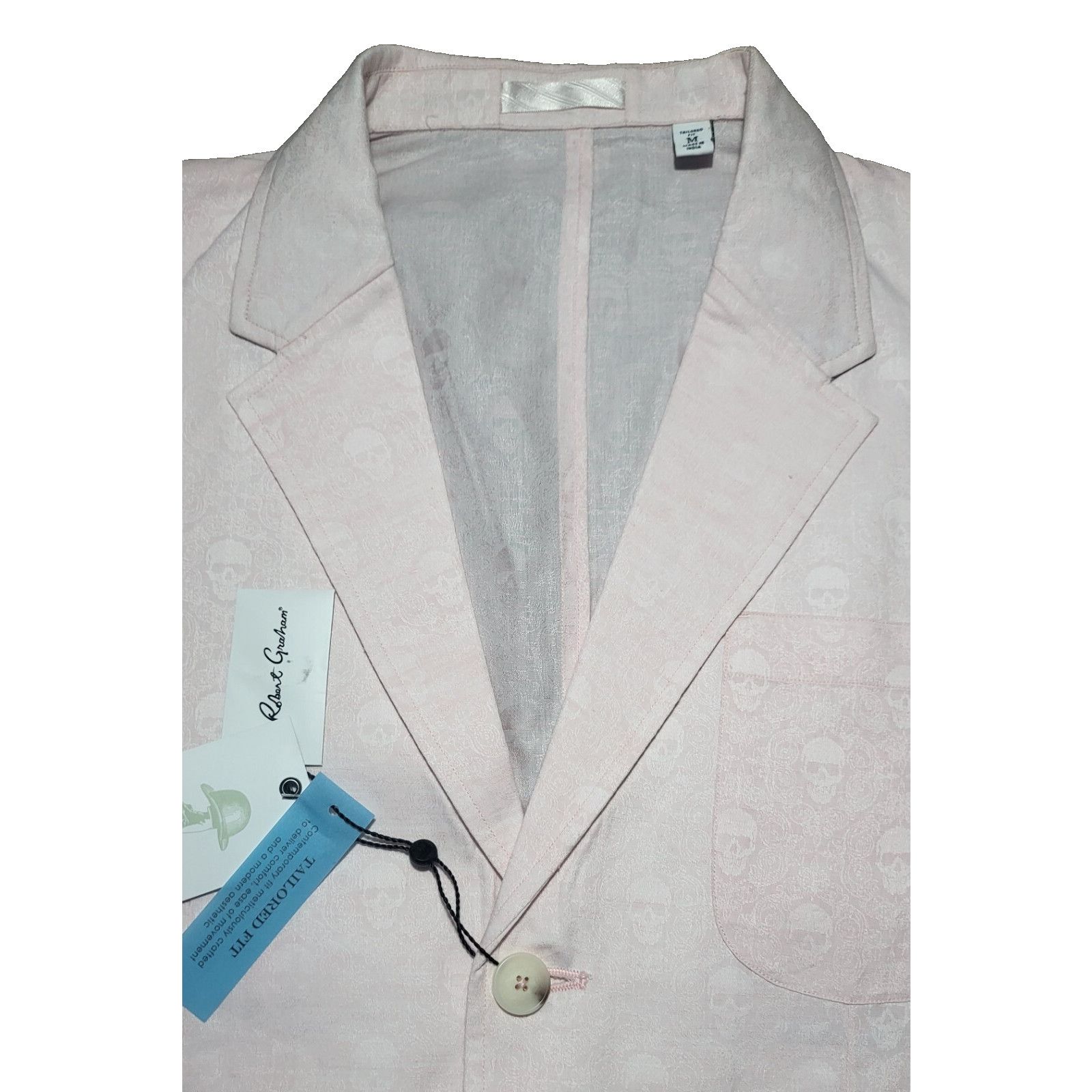 Robert Graham Robert Graham Devon Valley Jacquard Skull Blazer Pink M NWT Size US M / EU 48-50 / 2 - 2 Thumbnail