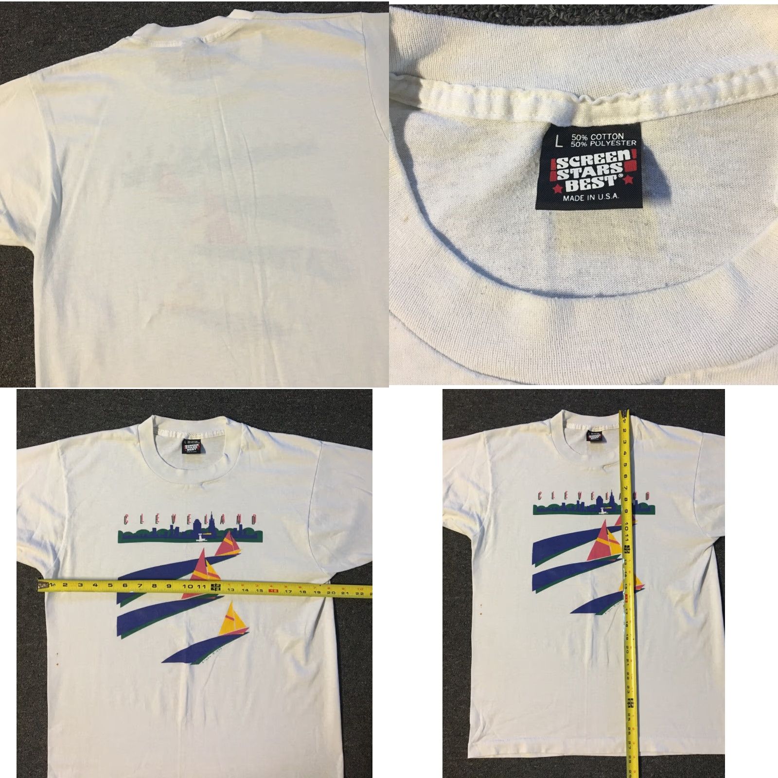 Vintage VINTAGE Cleveland Sailing Shirt M L Single Stitch USA Boat Nautical Sea Art 90s Size US L / EU 52-54 / 3 - 8 Thumbnail
