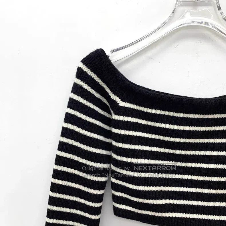 Saint Laurent Paris Saint Laurent Paris Color Block Striped Cotton Off Shoulde Size US S / EU 44-46 / 1 - 3 Thumbnail