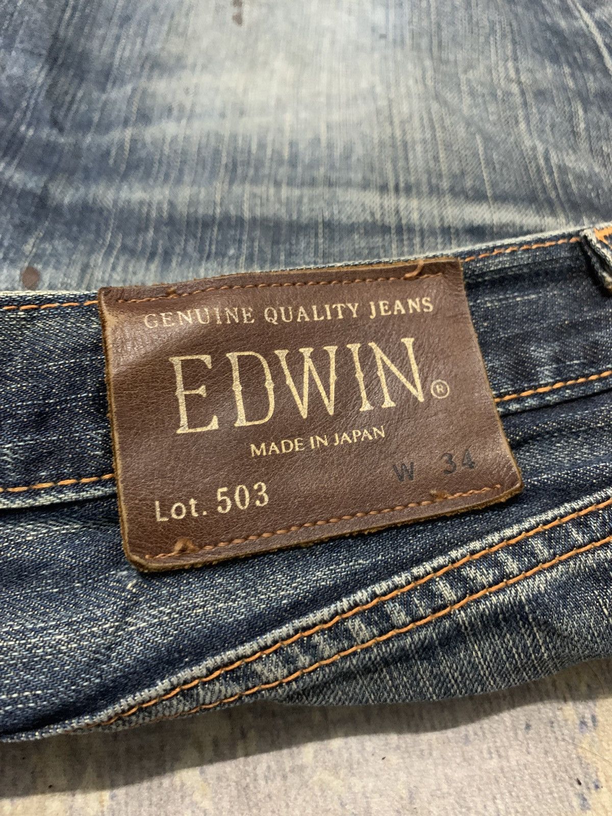 Edwin Vintage Edwin 503 Mud Wash Japanese Denim Jeans W36x27.5 Size US 36 / EU 52 - 11 Thumbnail