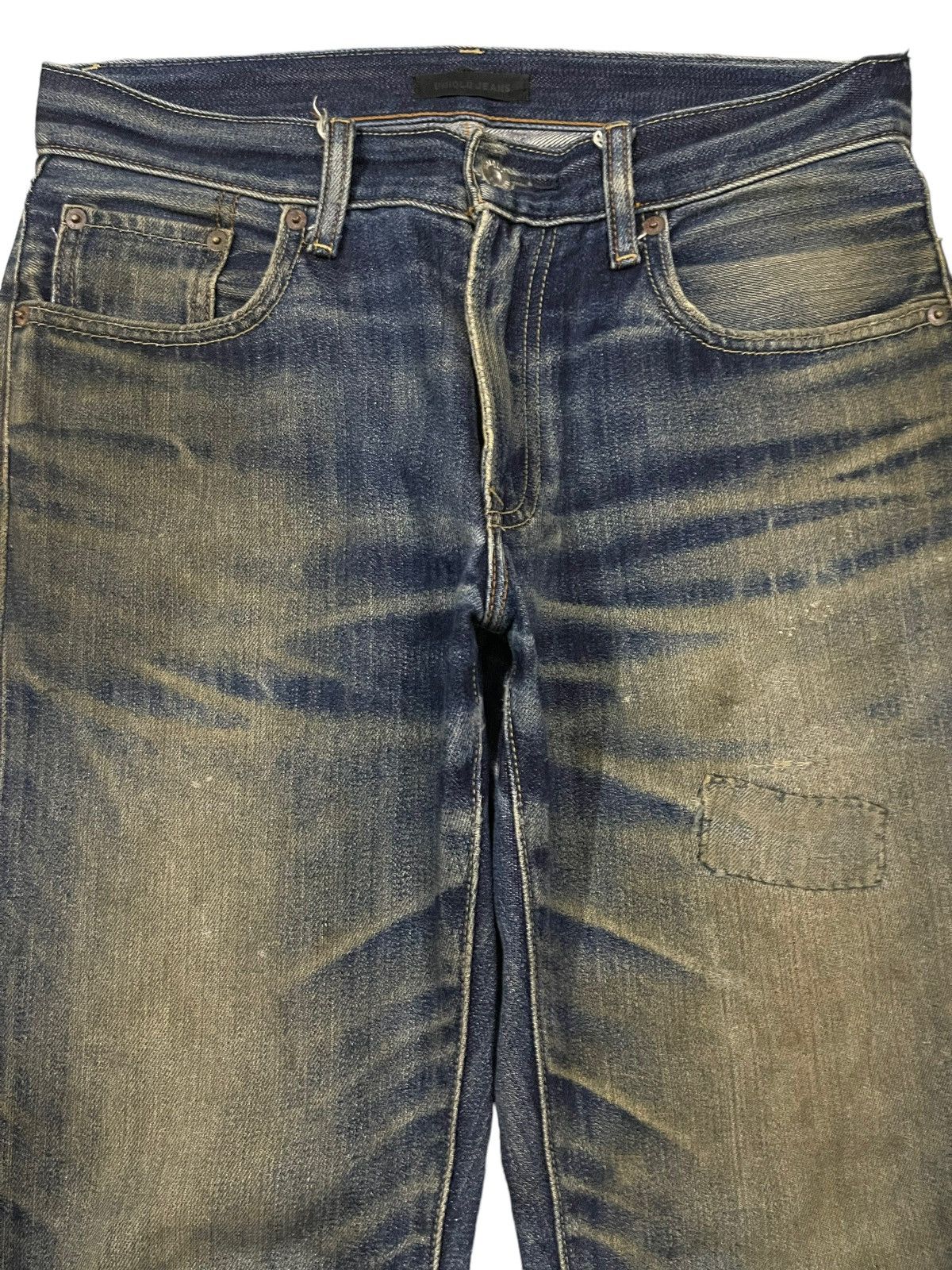 Uniqlo Vintage Japanese Uniqlo Mud Wash Patch Style Loose Jeans Size US 32 / EU 48 - 3 Thumbnail