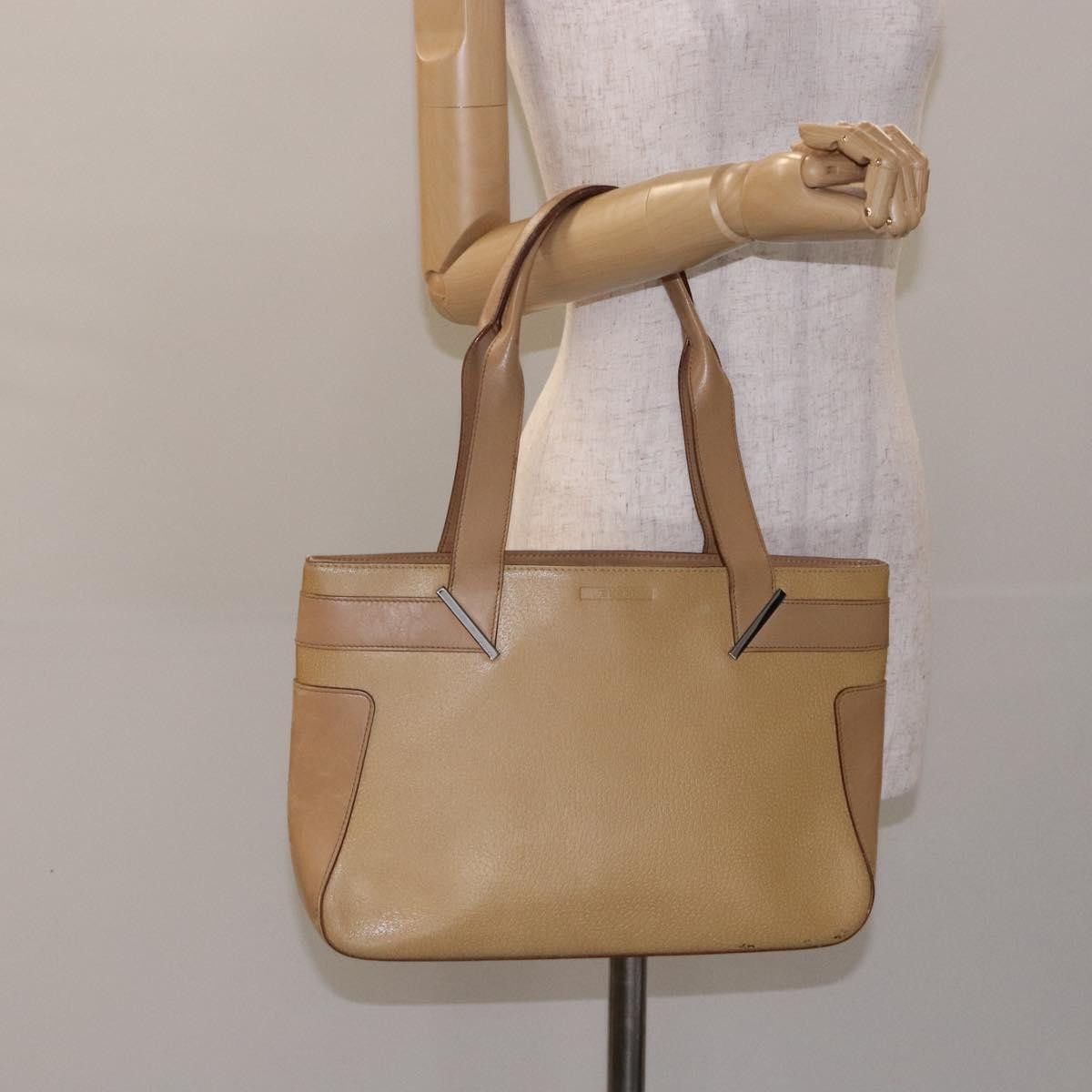 Gucci GUCCI Tote Bag Leather Beige Silver 002 002 Size ONE SIZE - 21 Thumbnail