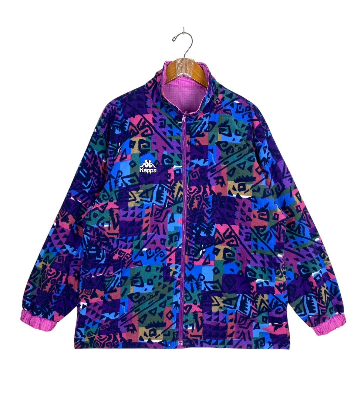 Kappa Rare‼️ Vtg 90s Kappa Reversible Track Jacket Fleece Lining Size US M / EU 48-50 / 2 - 2 Thumbnail
