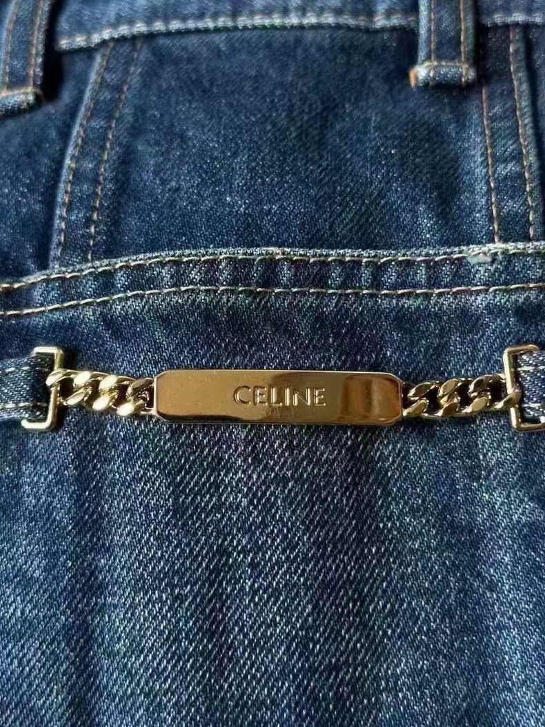 Celine Celine Denim Chain Skirt Size US 28 / EU 44 - 5 Thumbnail