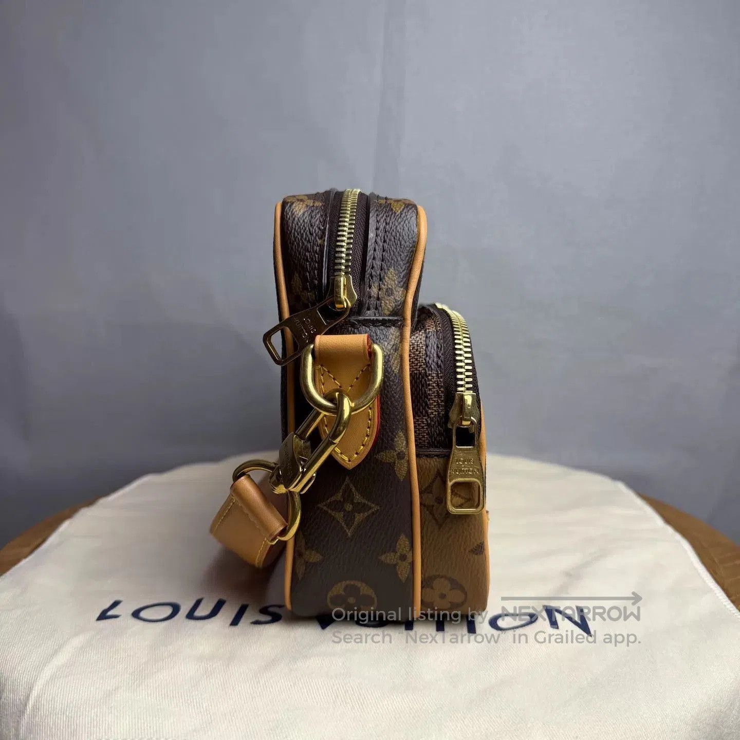 Louis Vuitton Brown Checkered Monogram Crossbody Bag. Size ONE SIZE - 5 Thumbnail