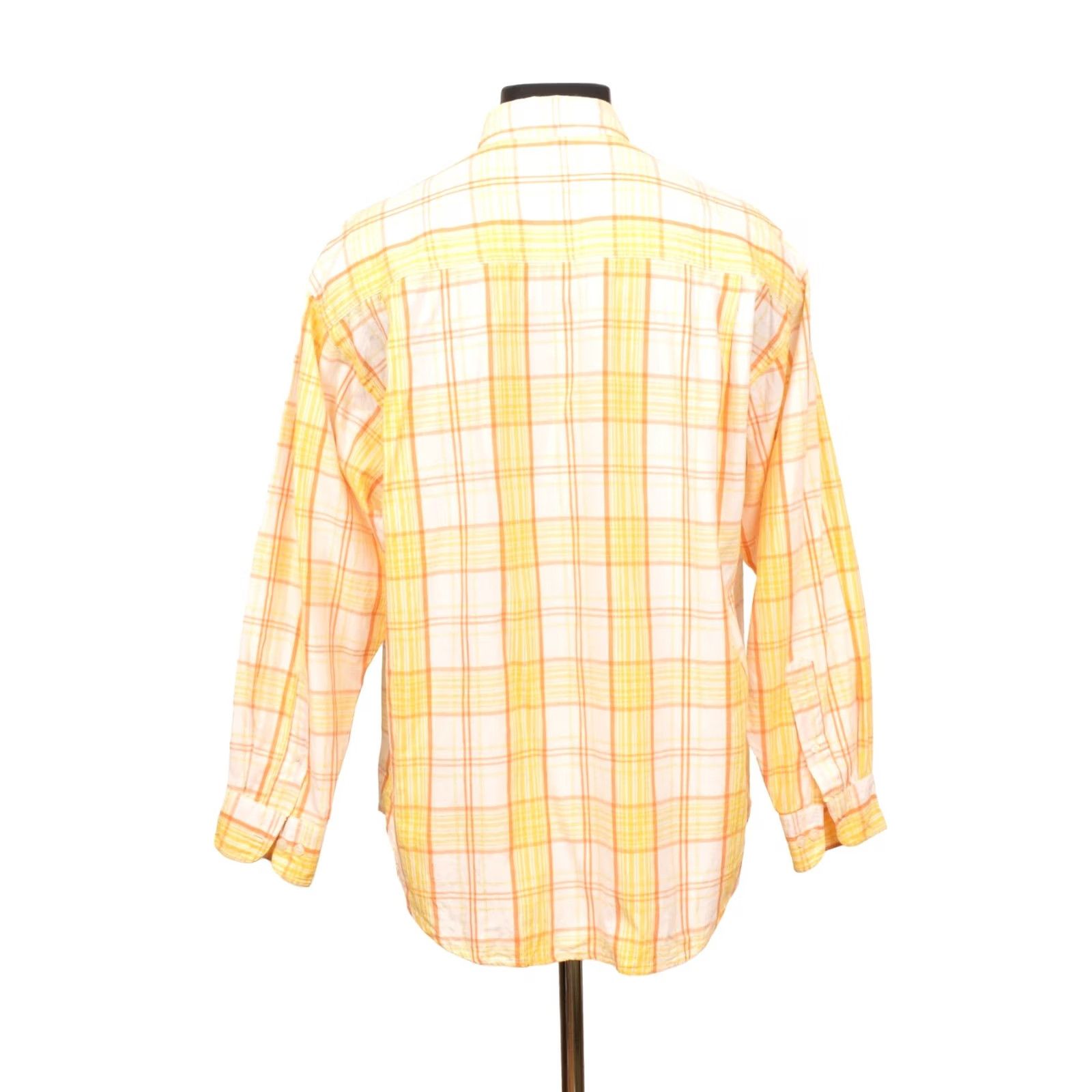 Vintage VINTAGE Gaston Lagaffe Button-Up Shirt, Yellow Check, Size M, 1997, DDP, Long Sleeve, 100% Cotton, Mens Size US M / EU 48-50 / 2 - 4 Thumbnail