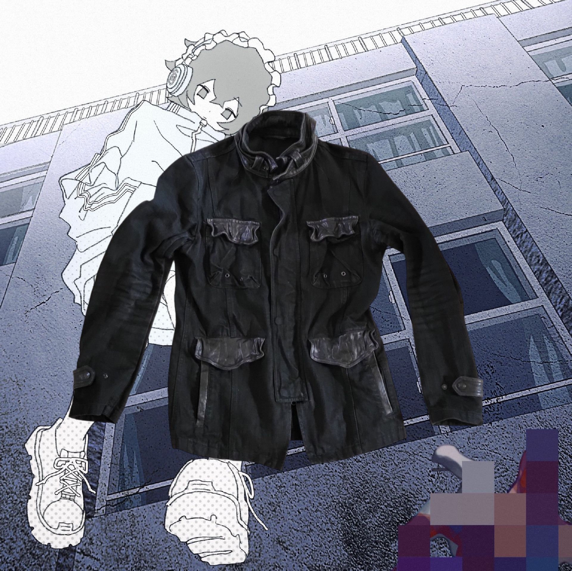 image of Archival Clothing Tornado Mart M65 Jacket in Black, Men's (Size Medium)