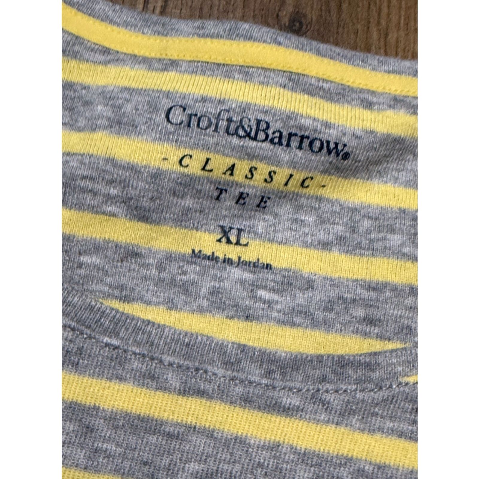 Croft & Barrow Croft & Barrow Shirt, Women's XL, Gray Yellow Striped Long Sleeve Shirt Size XL / US 12-14 / IT 48-50 - 5 Thumbnail