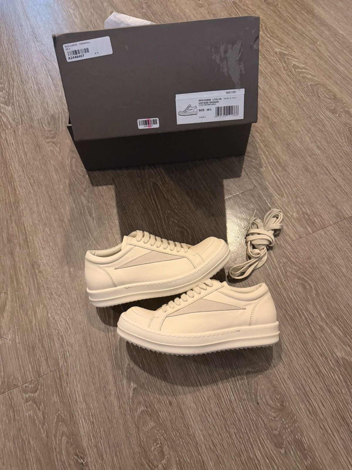 Rick Owens Rick Owens Triple Milk Vintage Sneaks Vans Size 36.5 New Size US 5 / EU 37 - 1 Thumbnail