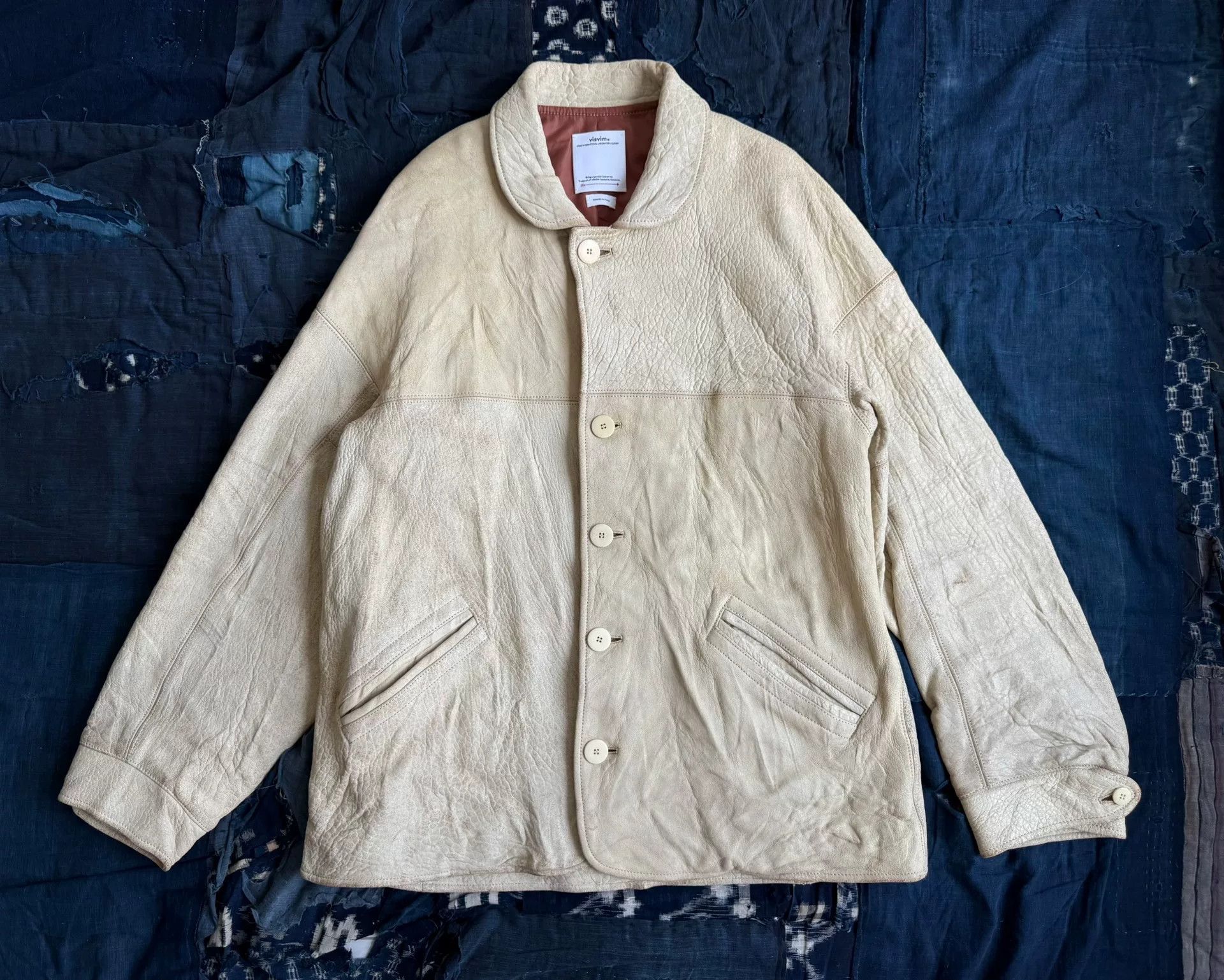 Visvim visvim eton jacket in ivory leather Size US L / EU 52-54 / 3 - 1 Thumbnail