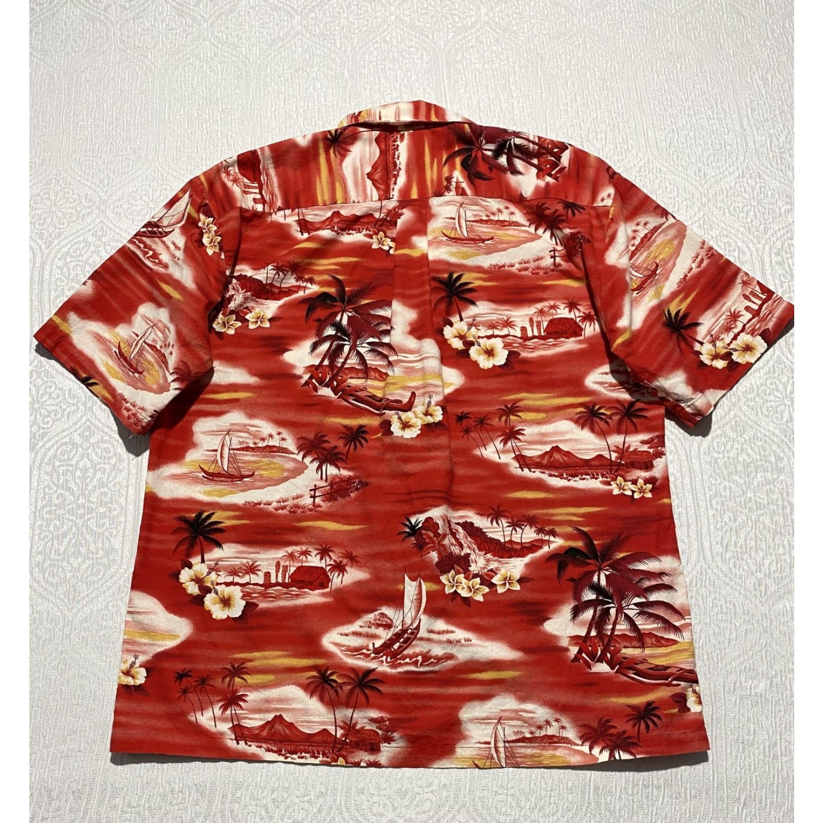 Vintage VINTAGE Seawind Mens Button-Up Hawaiian Shirt Red 100% Cotton Short Sleeve Size US M / EU 48-50 / 2 - 2 Thumbnail