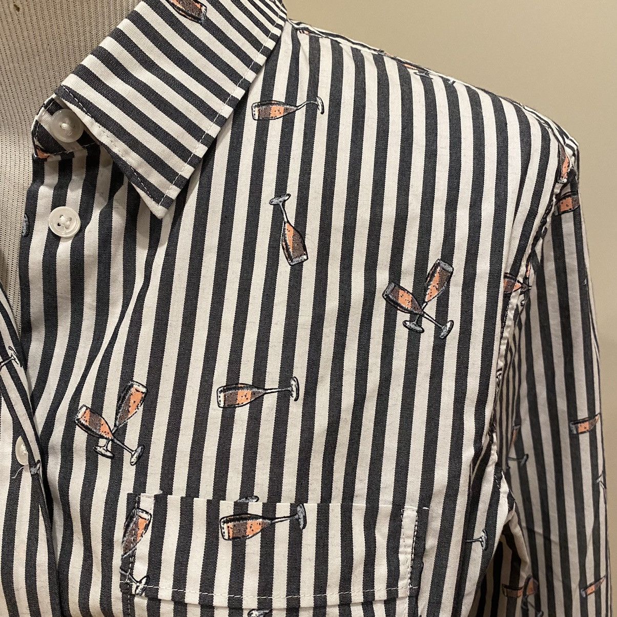 Banana Republic NWT Banana Republic Champagne Button Down Shirt Striped S Size S / US 4 / IT 40 - 4 Thumbnail