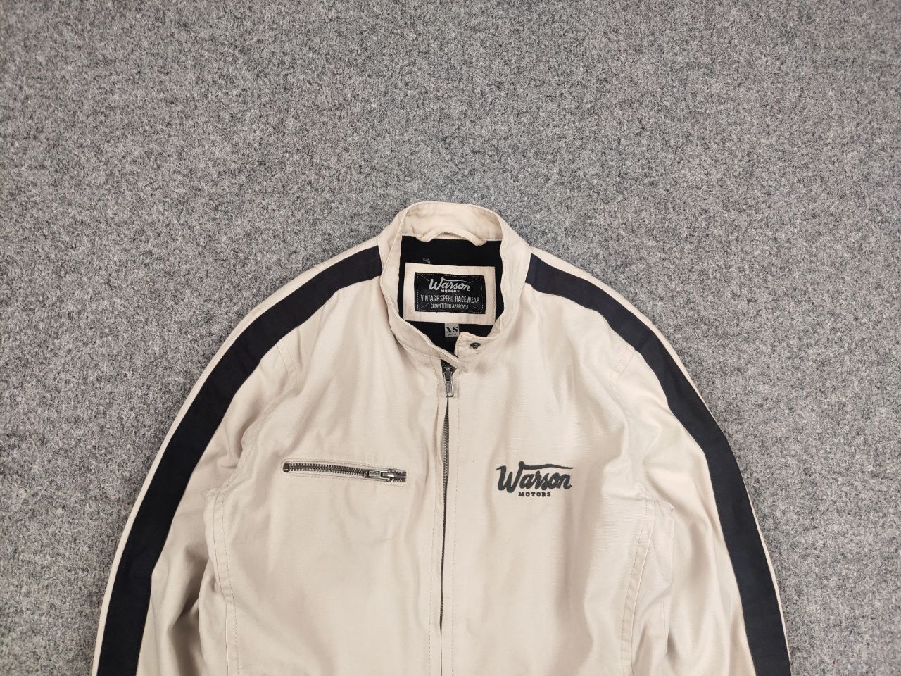 Japanese Brand Vintage Warson Motors Speed Racewear Beige canvas Jacket Size US S / EU 44-46 / 1 - 7 Thumbnail