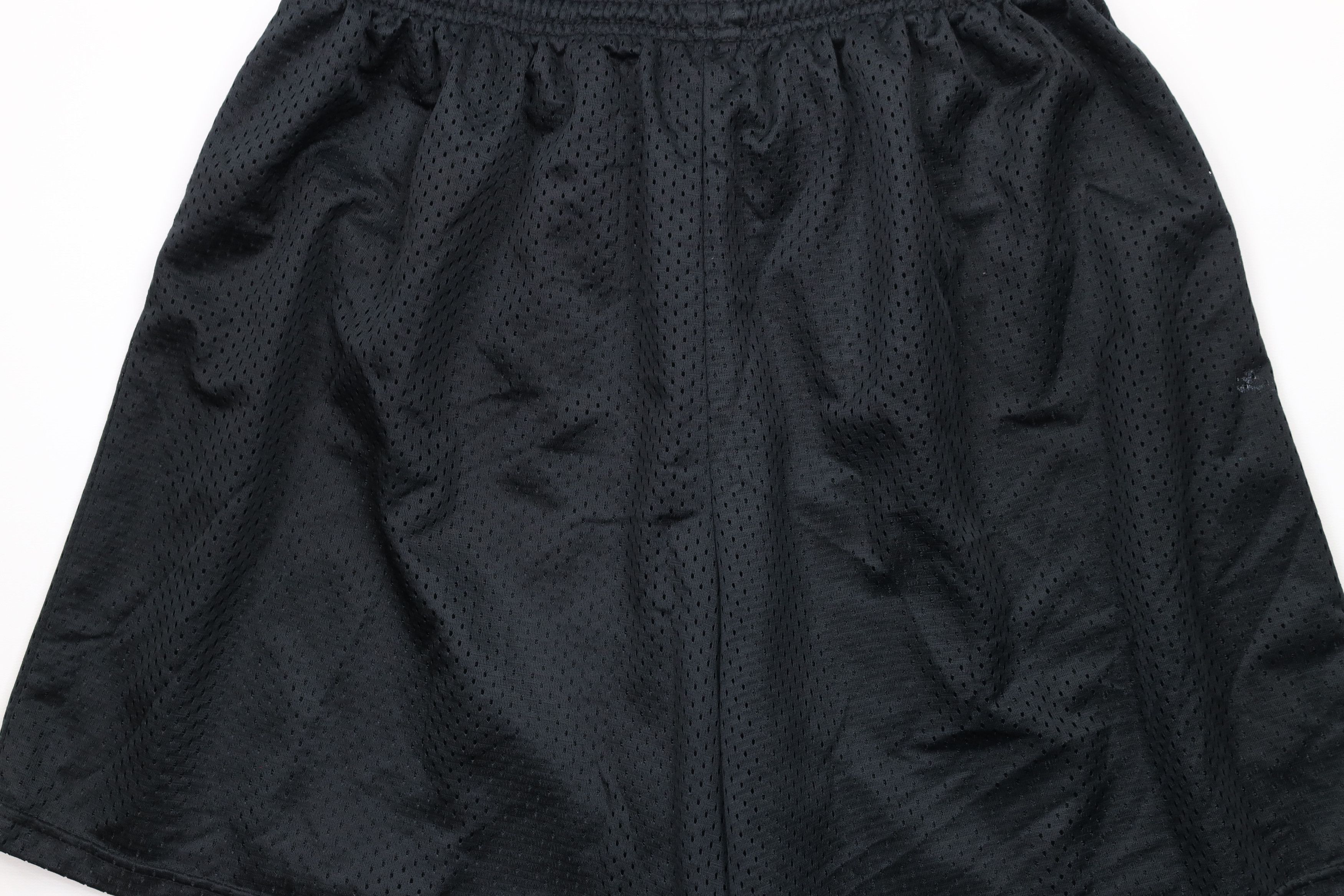 Vintage Vintage 90s Streetwear Blank Above Knee Mesh Shorts Black Size US 34 / EU 50 - 10 Thumbnail