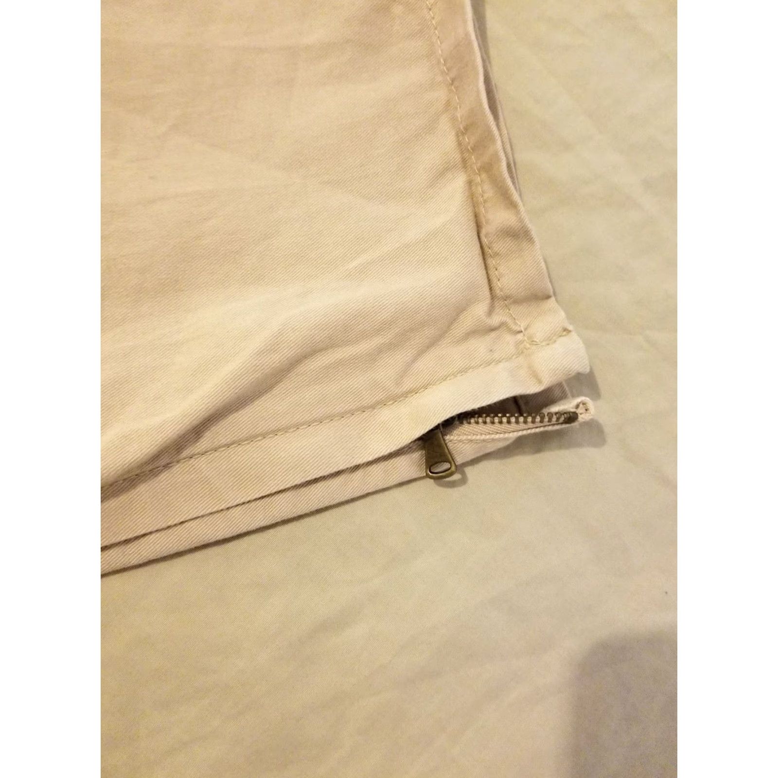 Talbots Womens Talbots Pants 18 Cotton Chino Khaki Beige Stretch Plus 18 Pants Womens Girls Mens Size 40" / US 18 - 3 Thumbnail