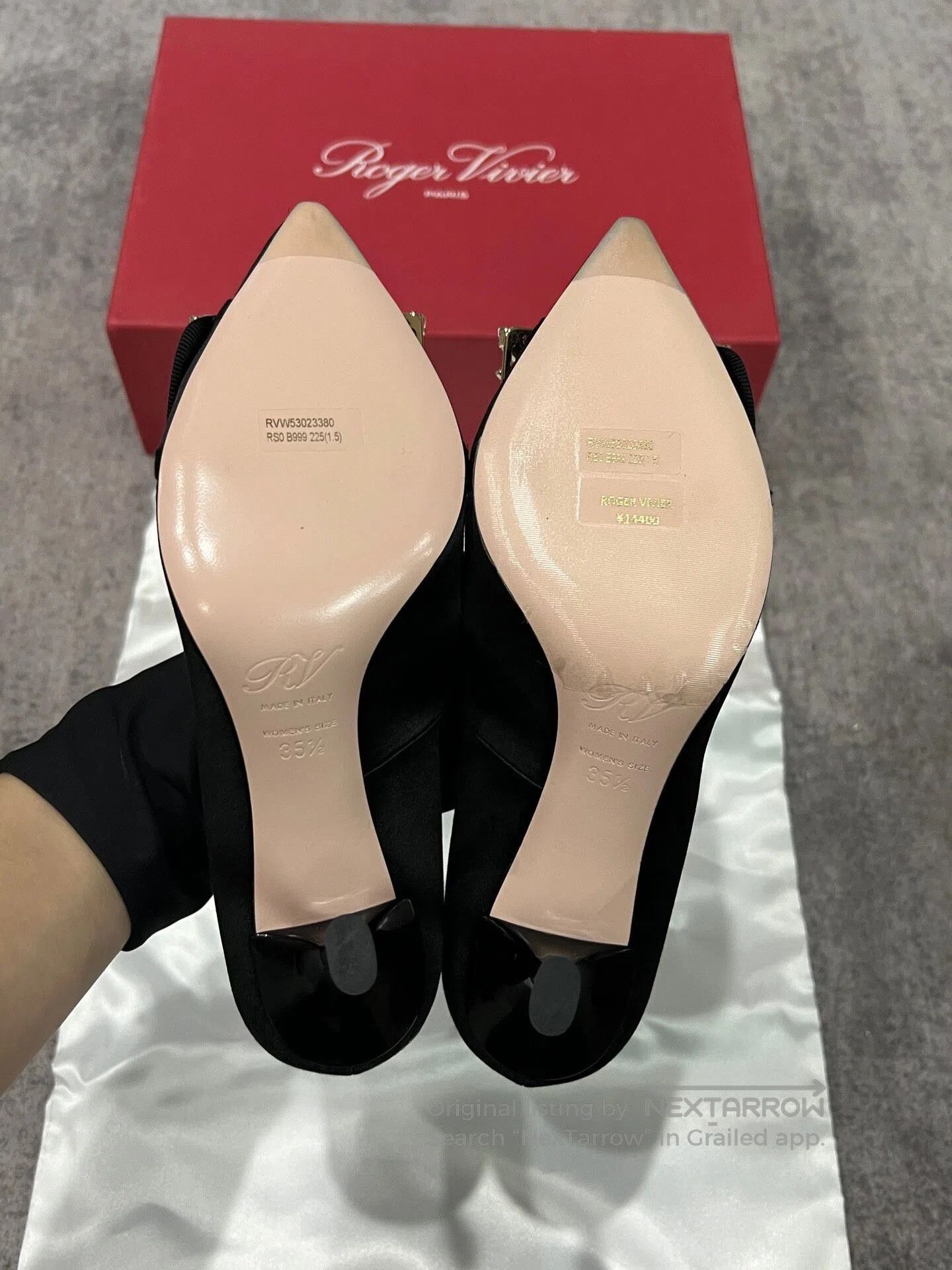Roger Vivier Roger Vivier Crystal Button Satin High Heels| Size US 5 / IT 35 - 8 Thumbnail