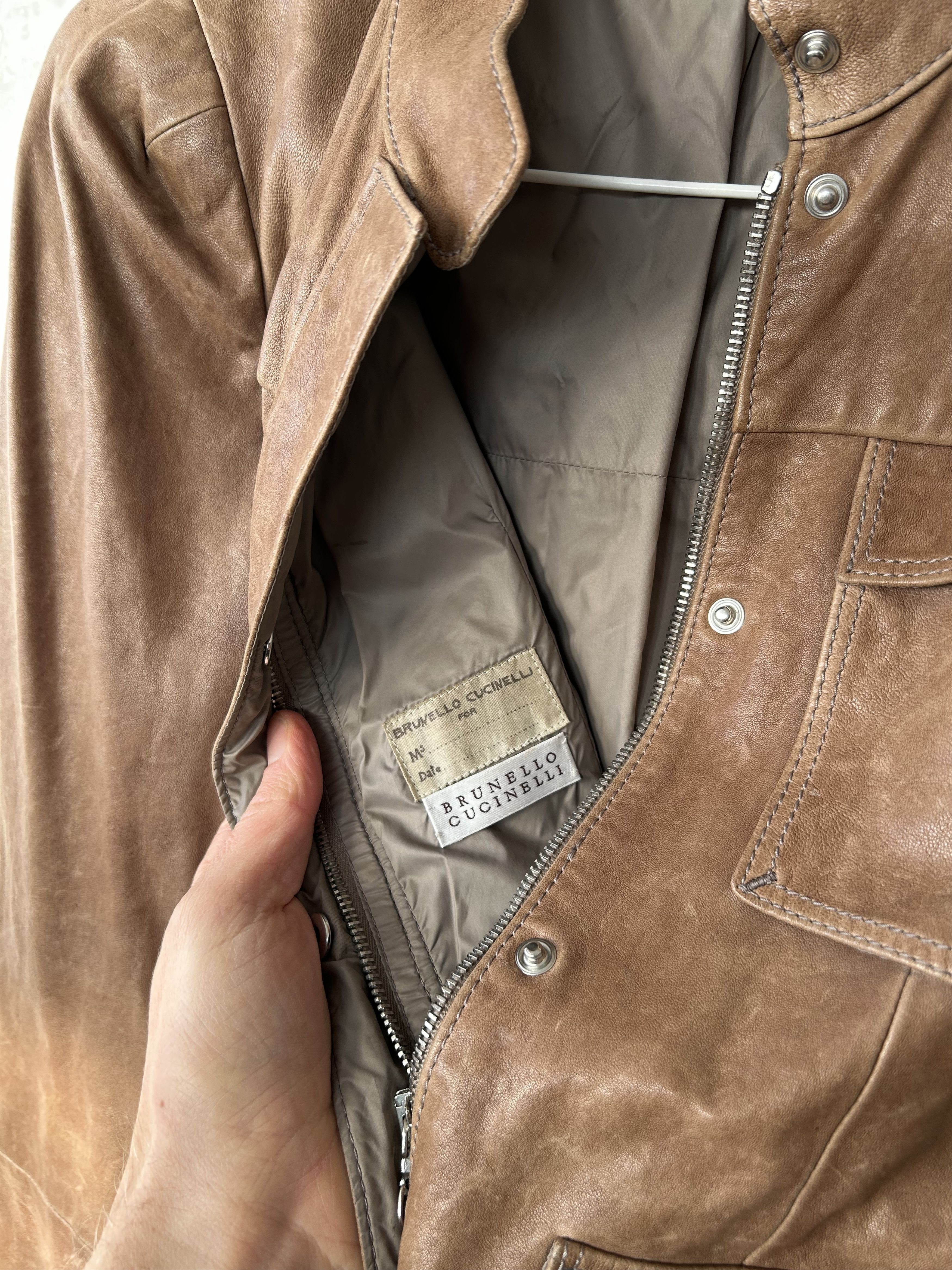 Brunello Cucinelli Brunello Cucinelli Womens Leather Jacket size 40 Size S / US 4 / IT 40 - 9 Thumbnail