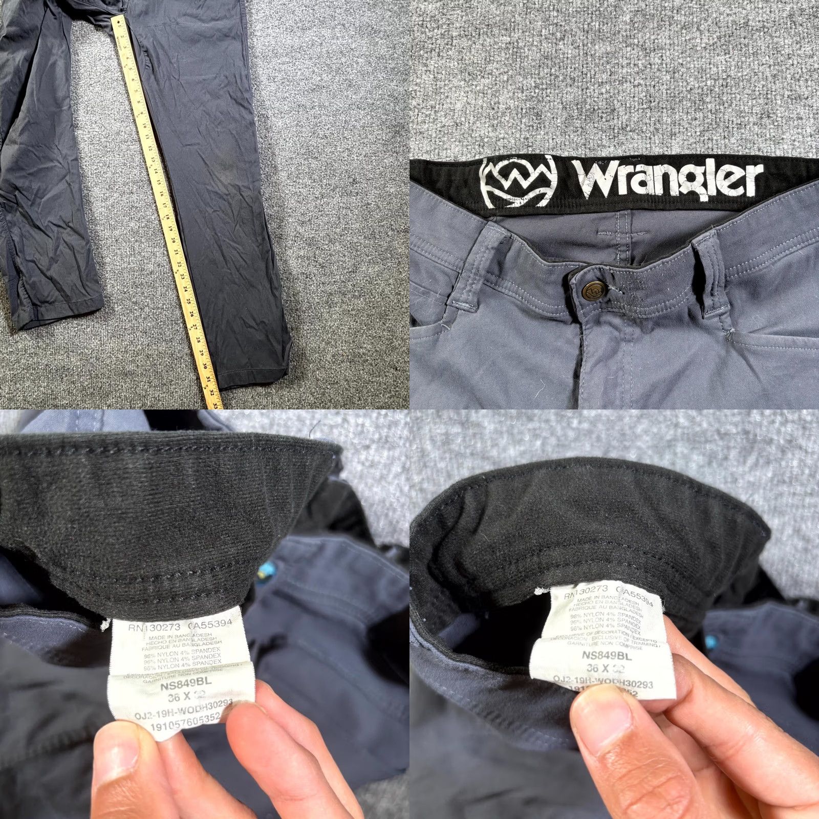 Wrangler Wrangler Windbreaker Pant Men 36x32 Gray Nylon Gorpcore Hiking Camping Stretch Size US 36 / EU 52 - 8 Thumbnail