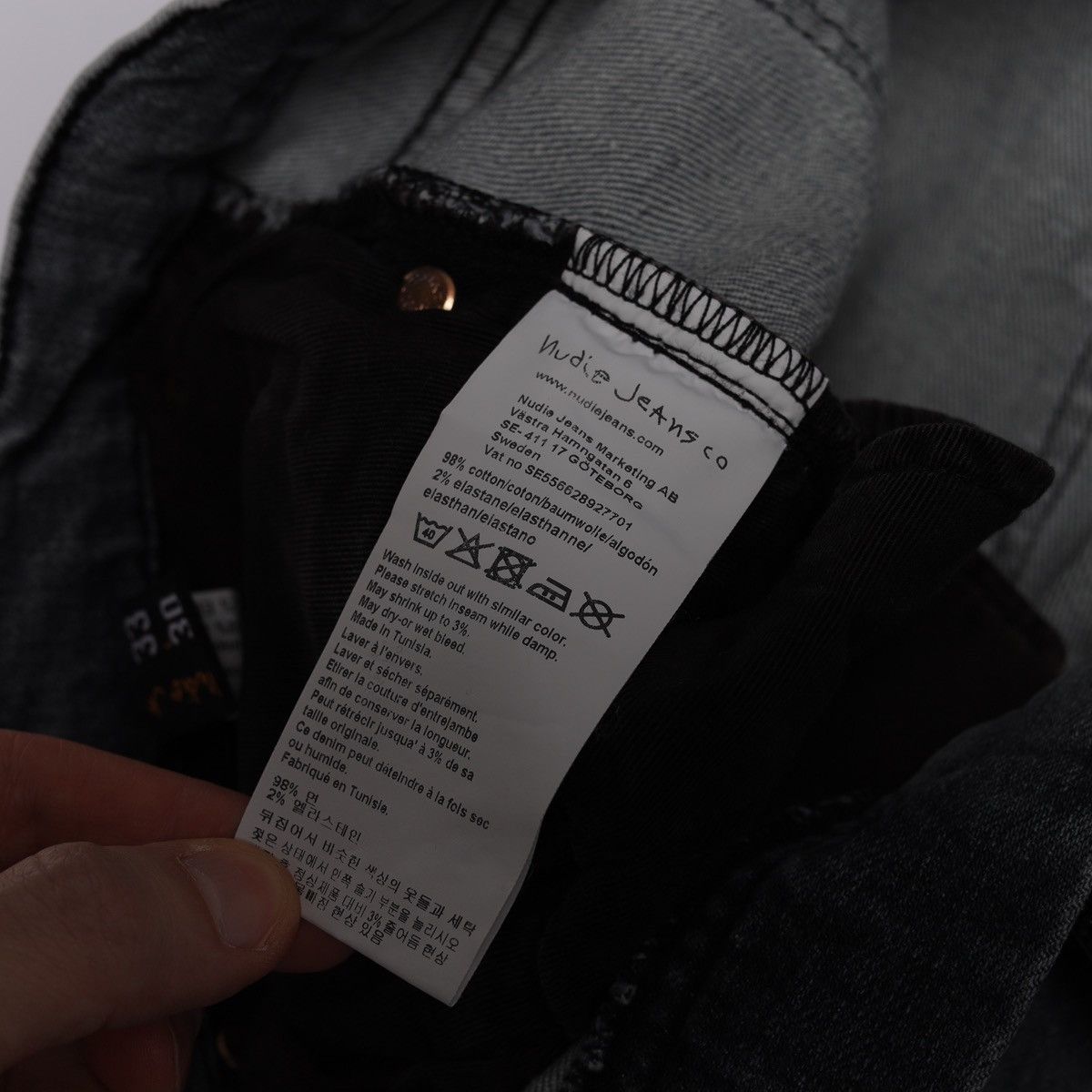 Nudie Jeans Nudie Jeans Grey Denim Pants Mens w33 Lean Dean Size US 33 - 12 Thumbnail