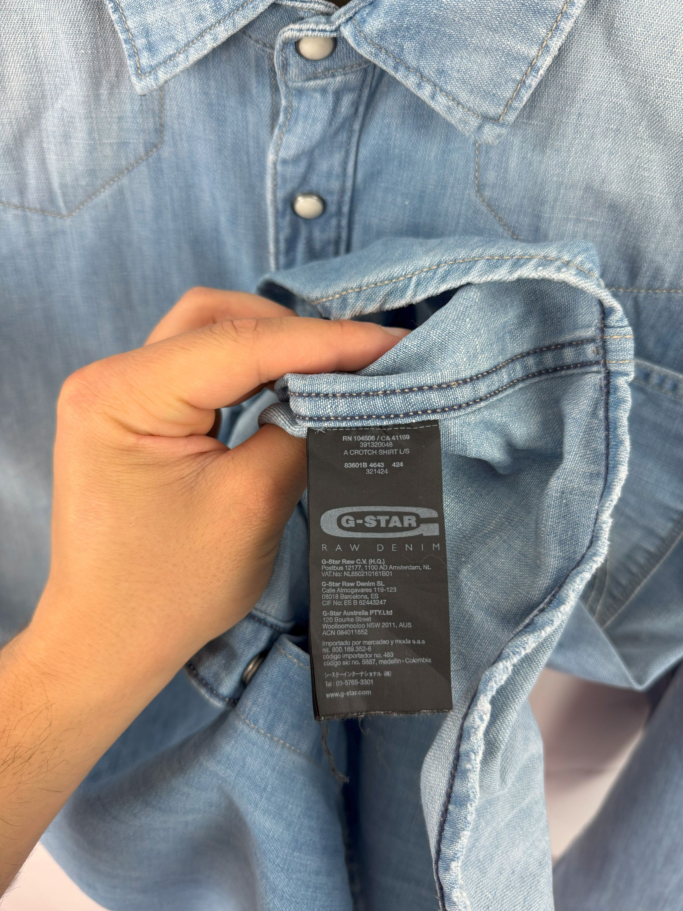 G-Star G-Star Raw Long Sleeve Denim Shirt Utility Style Size L Size US L / EU 52-54 / 3 - 14 Thumbnail