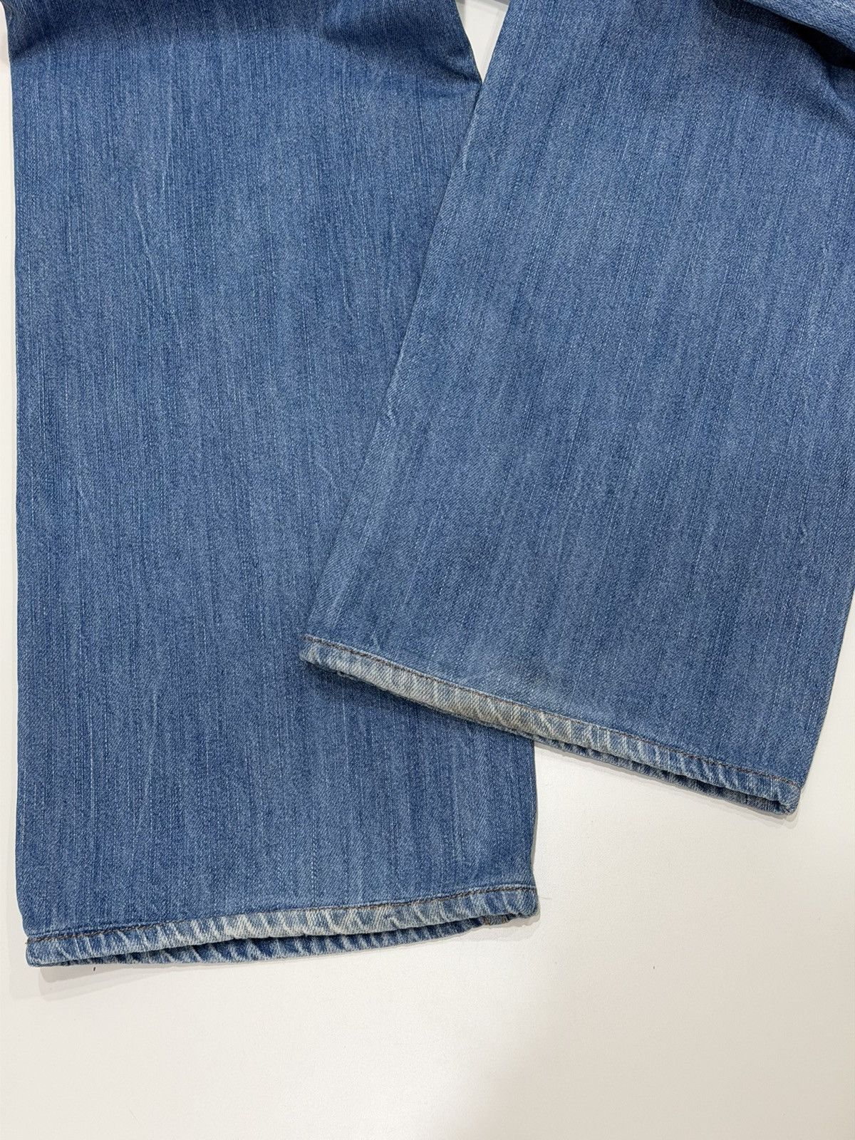 Prada PRADA SS 2008 Flared Distressed Blue Denim Jeans Pants Logo Size US 34 / EU 50 - 15 Thumbnail