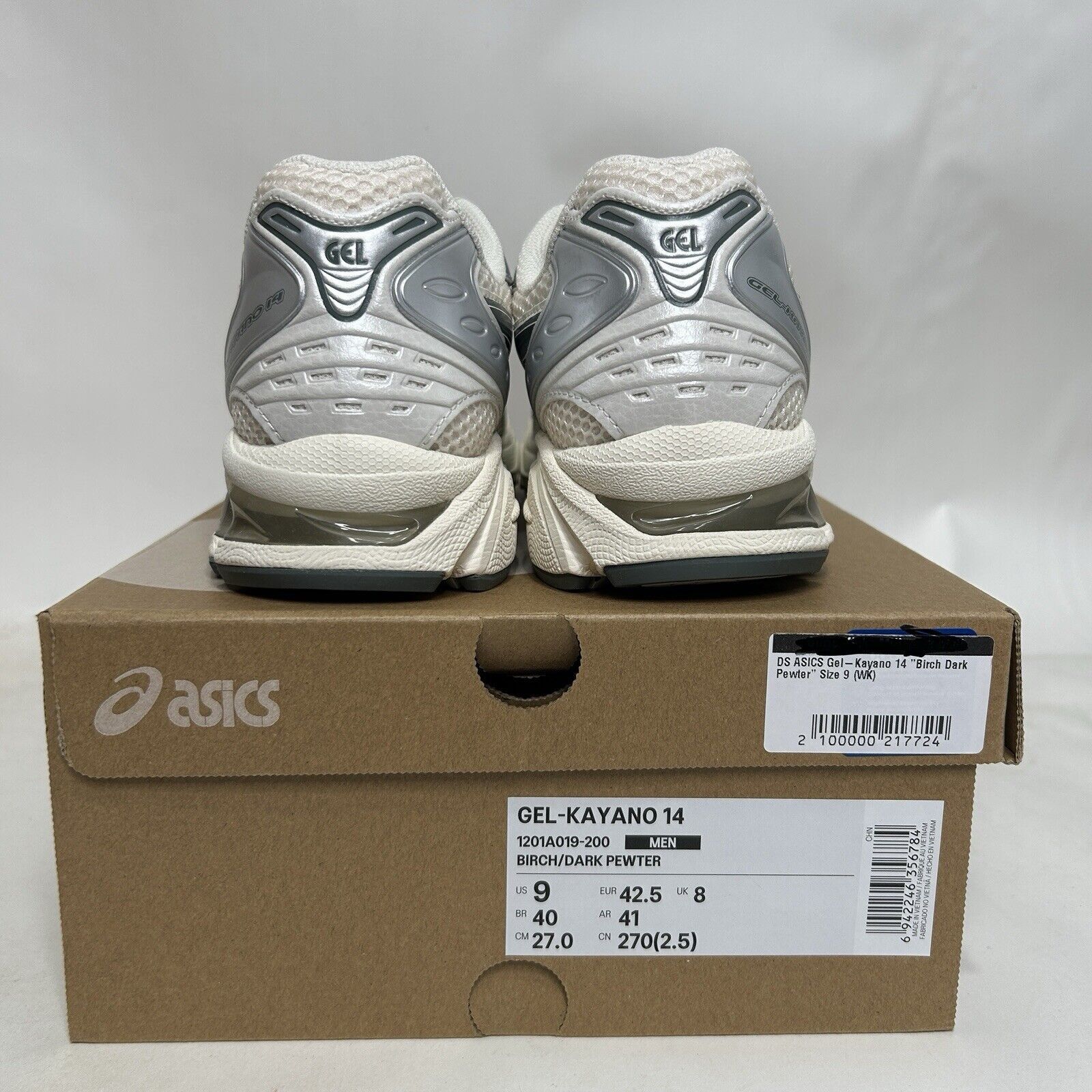 Asics ASICS Gel Kayano 14 “Birch Dark Pewter” 2024 Size US 9 / EU 42 - 4 Thumbnail