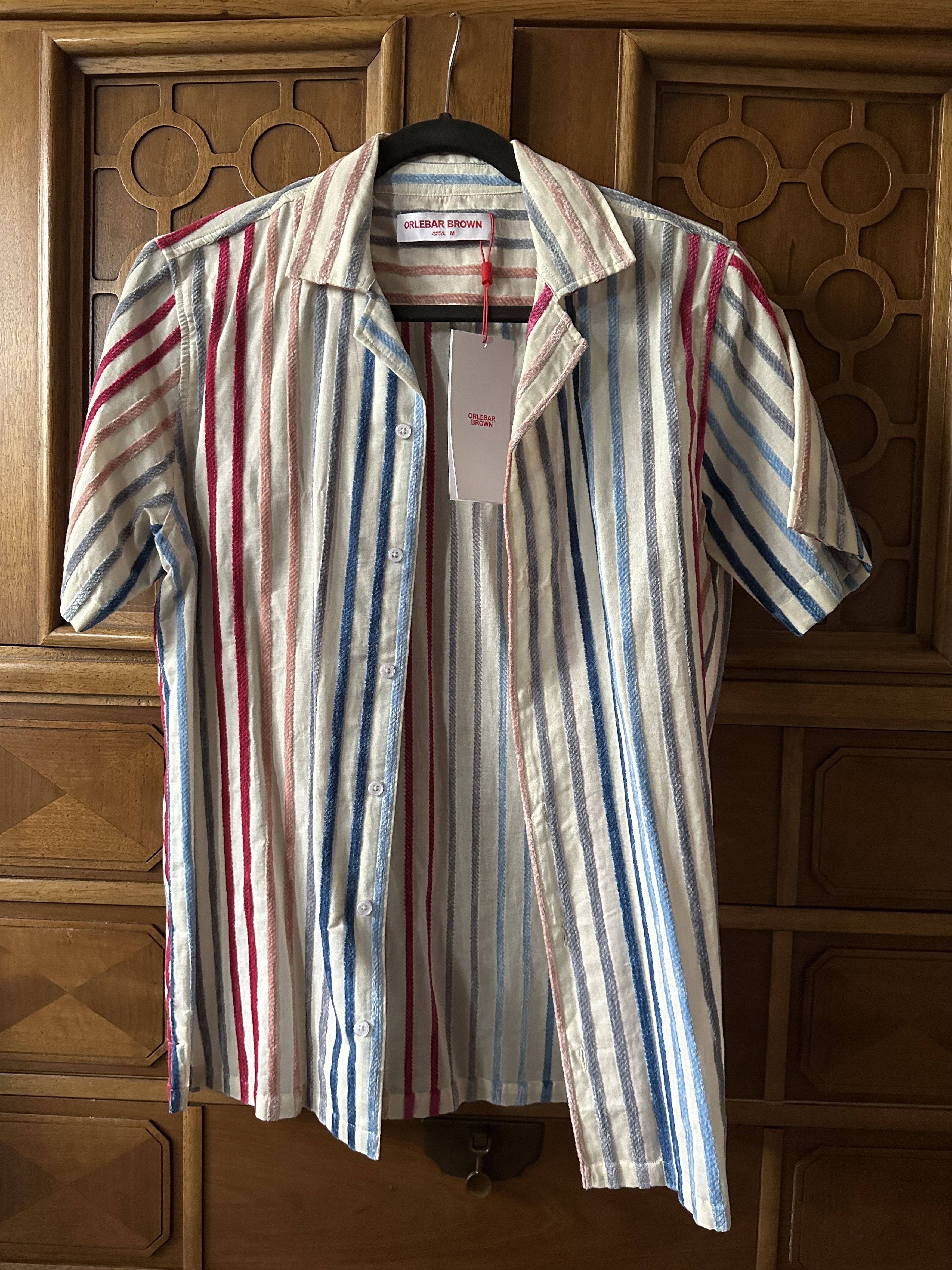 Orlebar Brown Orlebar Brown button up stripe-print short sleeved shirt Size US M / EU 48-50 / 2 - 1 Thumbnail
