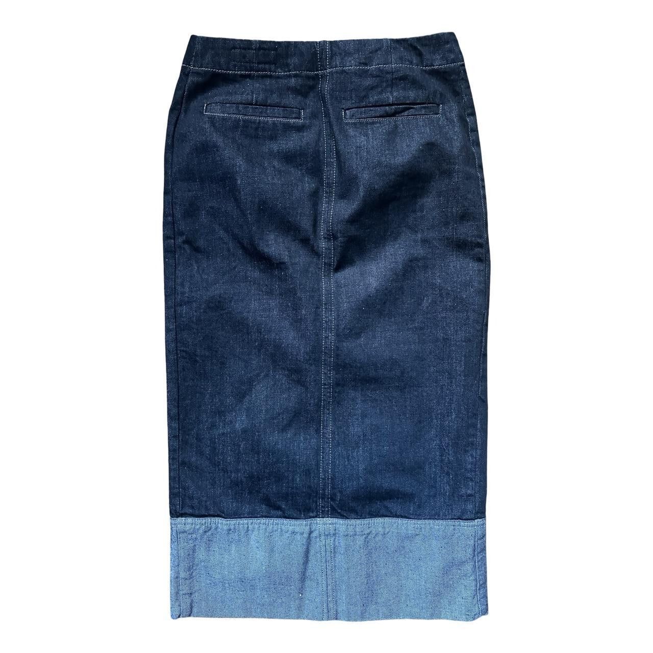 Zara New Zara indigo colorblocked denim slit skirt size Small Size 30" / US 8 / IT 44 - 5 Thumbnail